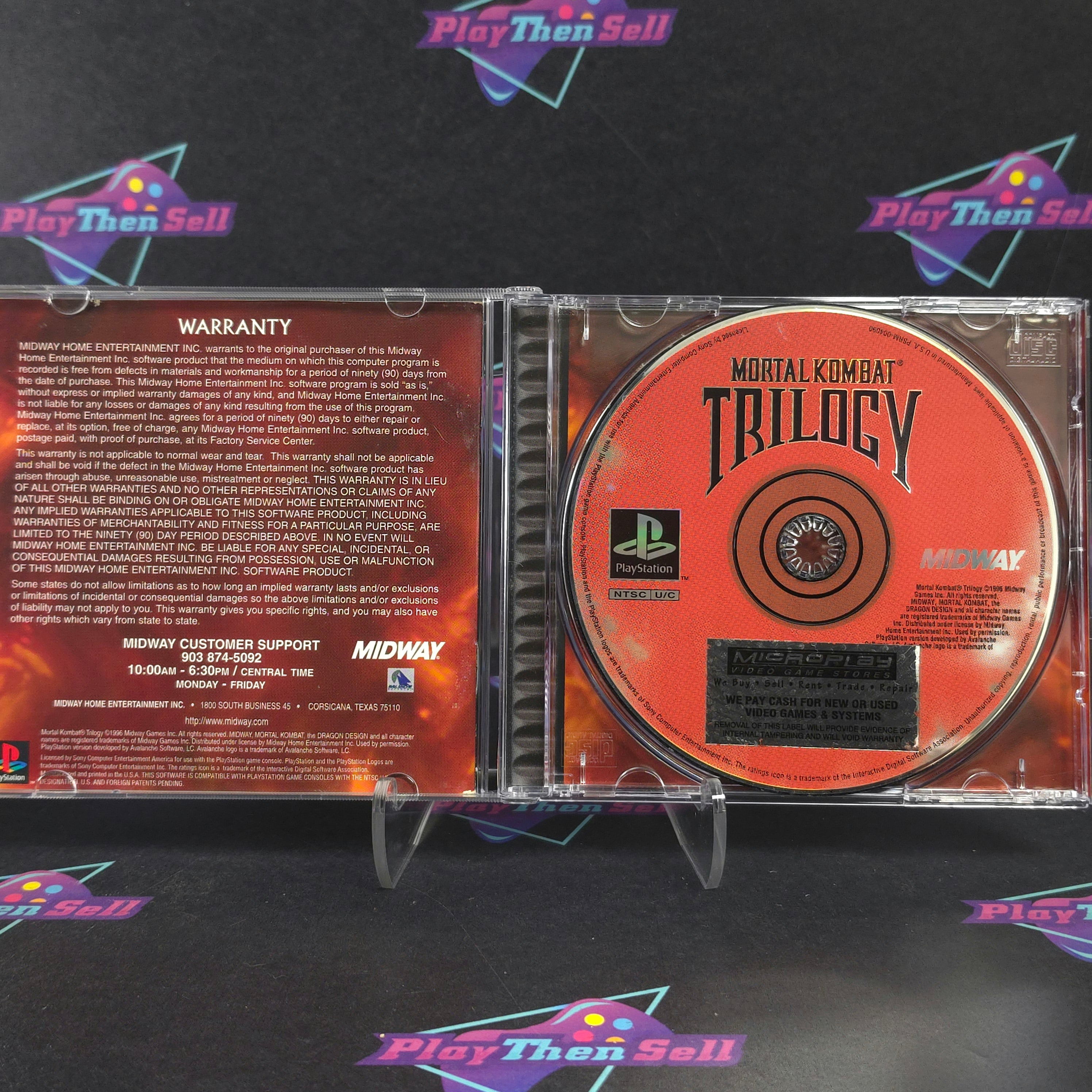 Mortal Kombat Trilogy PS1 PlayStation 1 + Reg Complete - Very Good