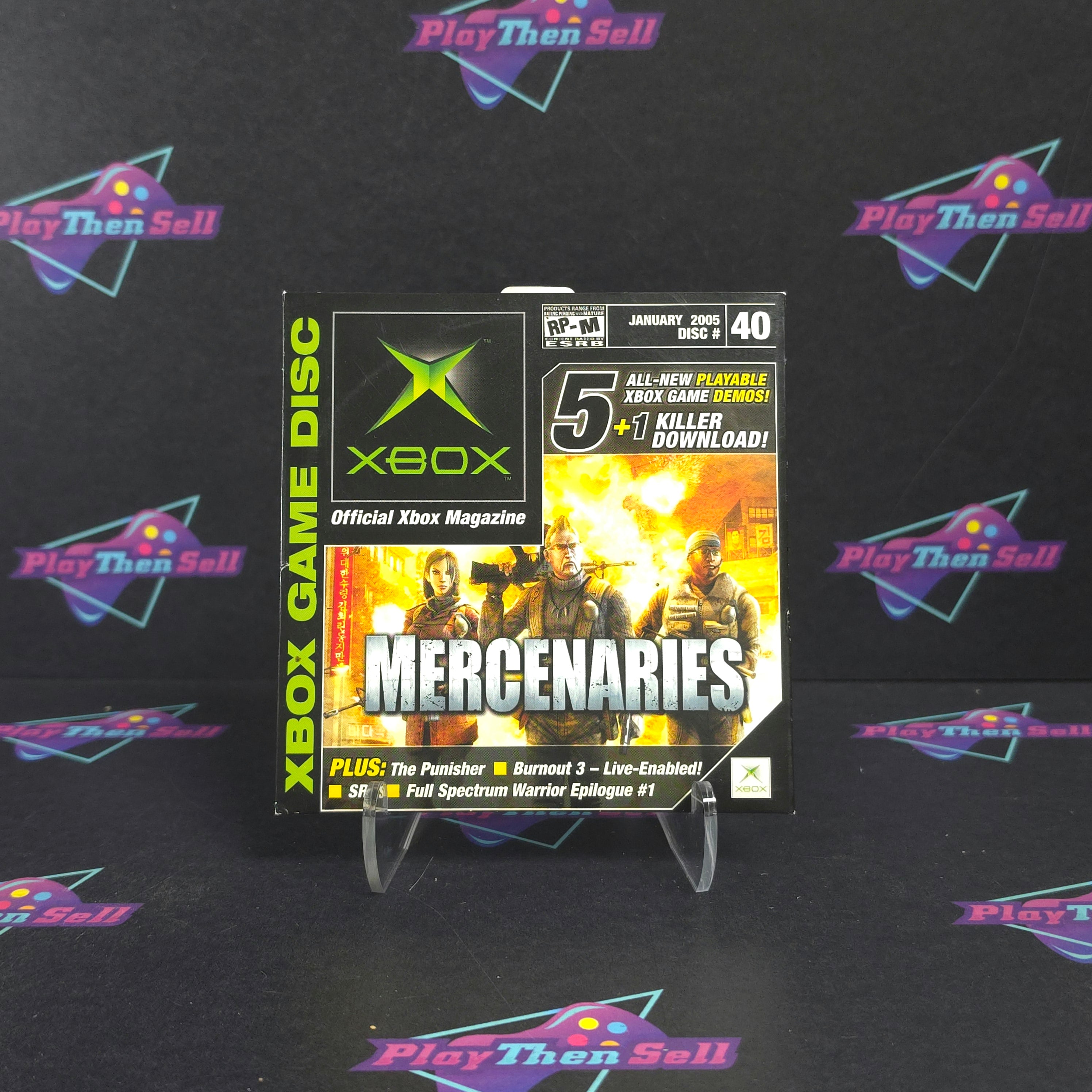 Official Xbox Magazine Game Disc #40 Mercenaries Xbox - Excellent
