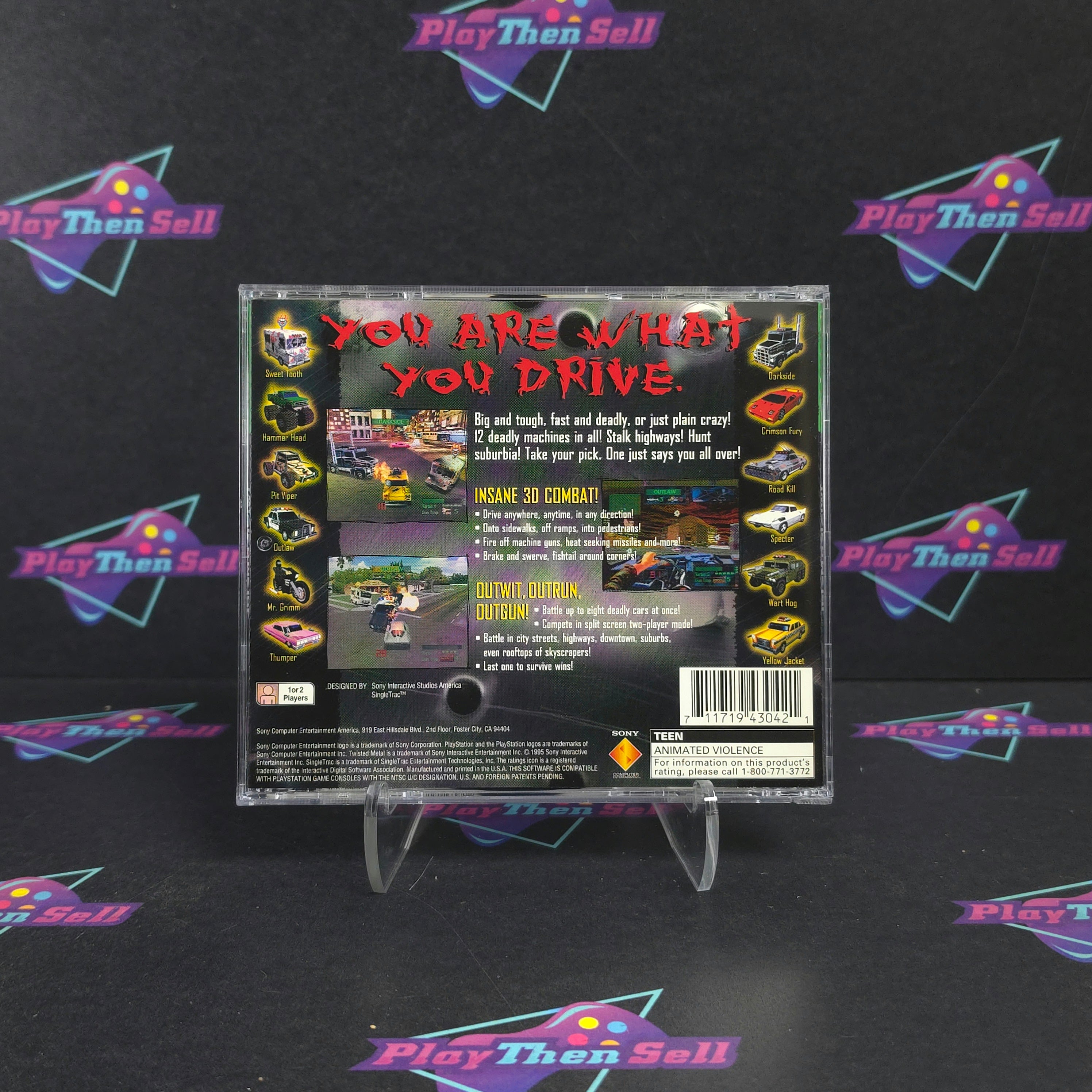 Twisted Metal PS1 PlayStation 1 GH Complete - Excellent