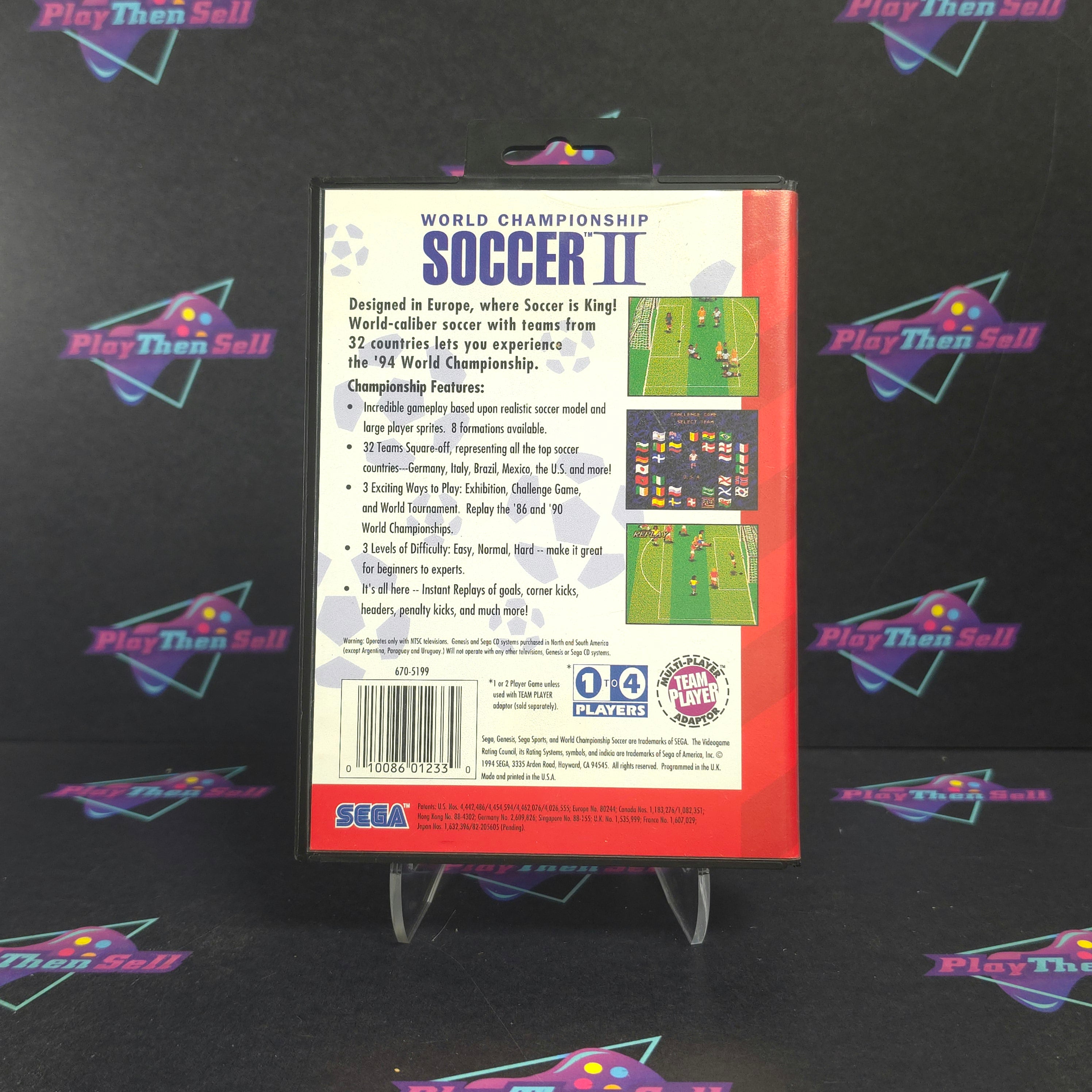 World Championship Soccer II (2) Sega Genesis Complete - Excellent