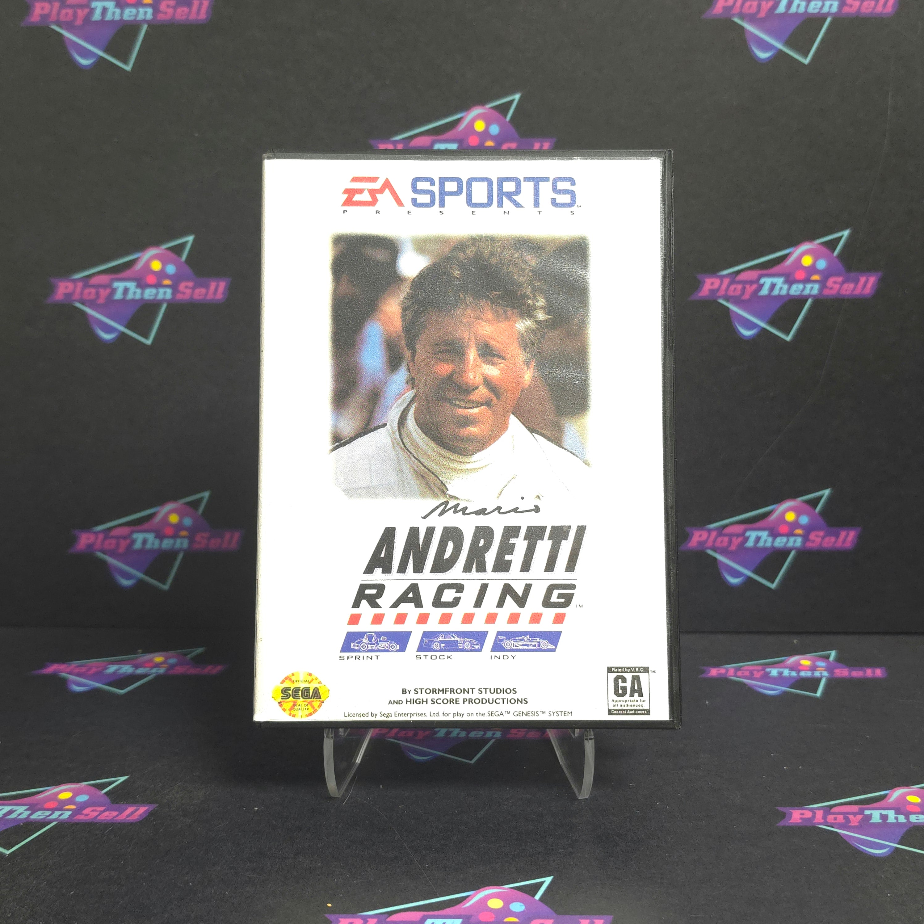 Mario Andretti Racing Sega Genesis Complete - Excellent