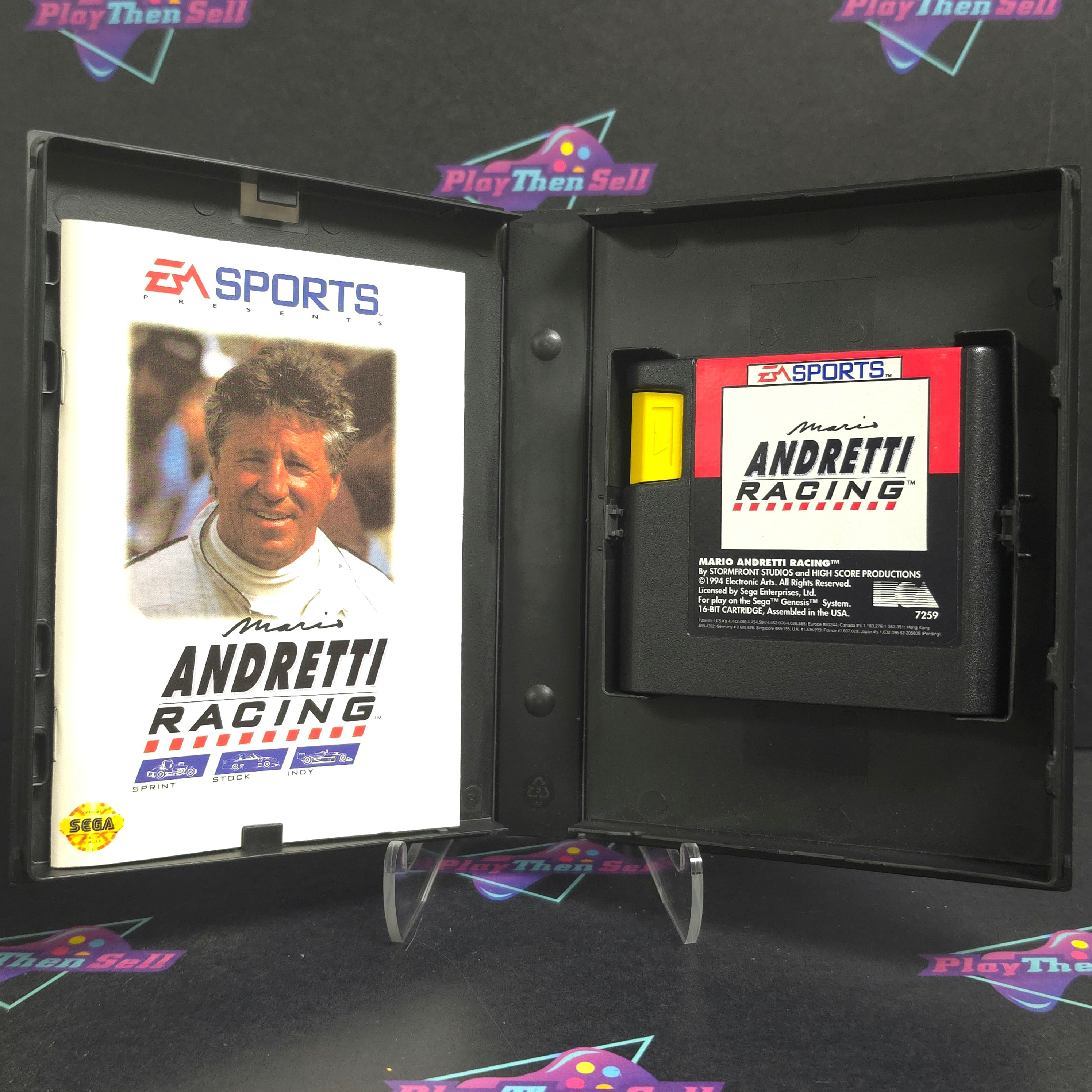 Mario Andretti Racing Sega Genesis Complete - Excellent