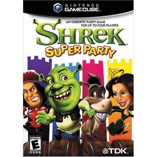 Shrek Super Party + Reg Card Nintendo GameCube AD Complete CIB - Very Good