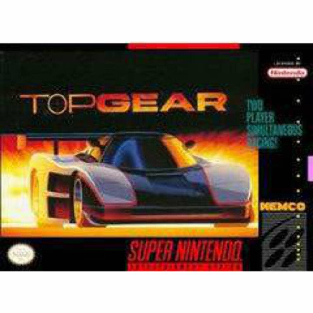 Top Gear Super Nintendo AD SNES Cartridge Only Authentic / Tested - Very Good