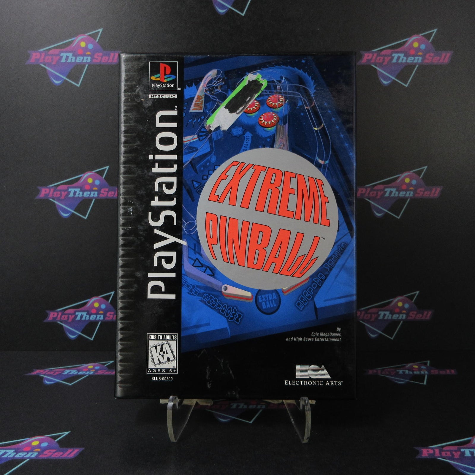Extreme Pinball + Reg Card PS1 PlayStation 1 AD Long Box - (See Pics)