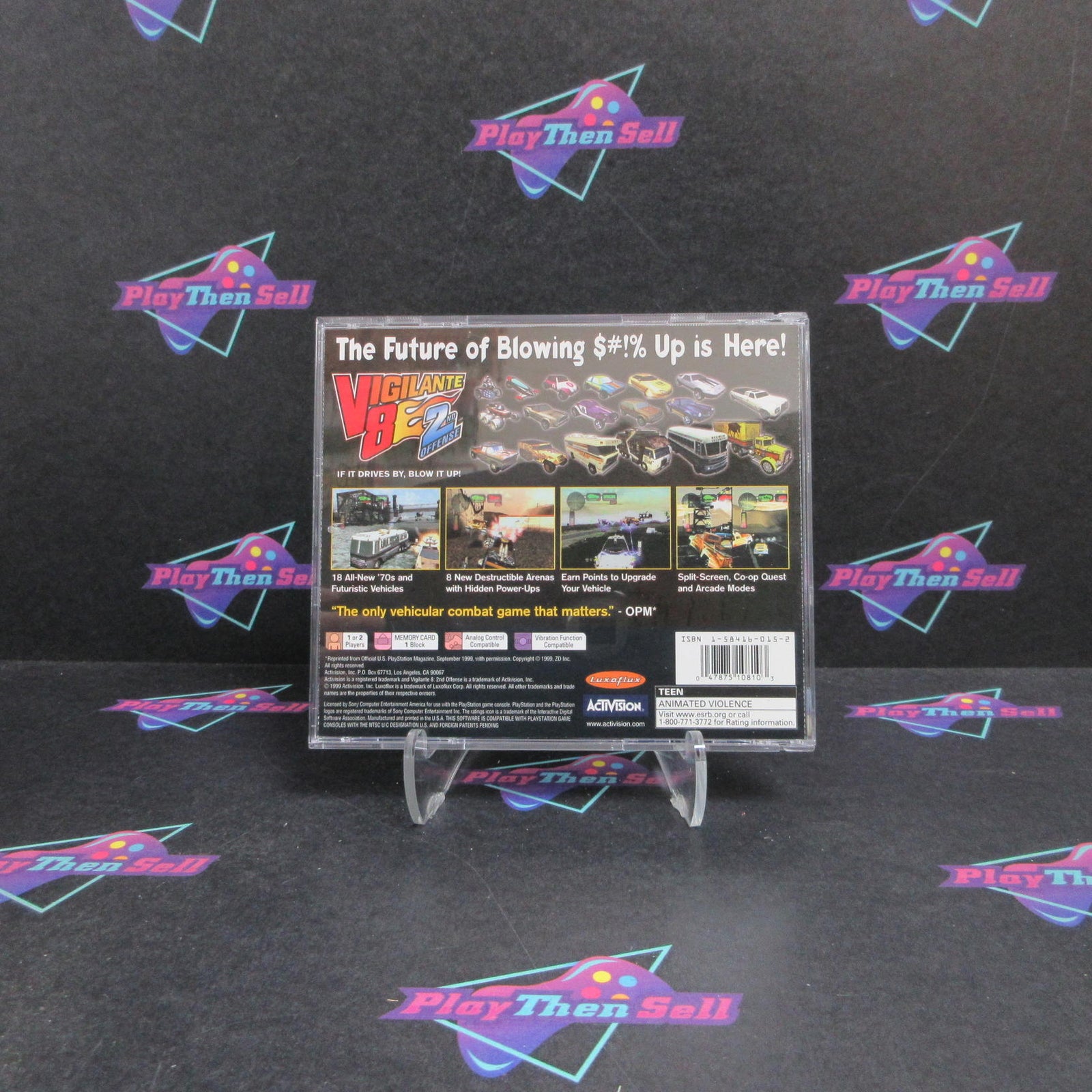 Vigilante 8 Second Offense PS1 PlayStation 1 + Reg Card  Complete  - 1 Year Wa..