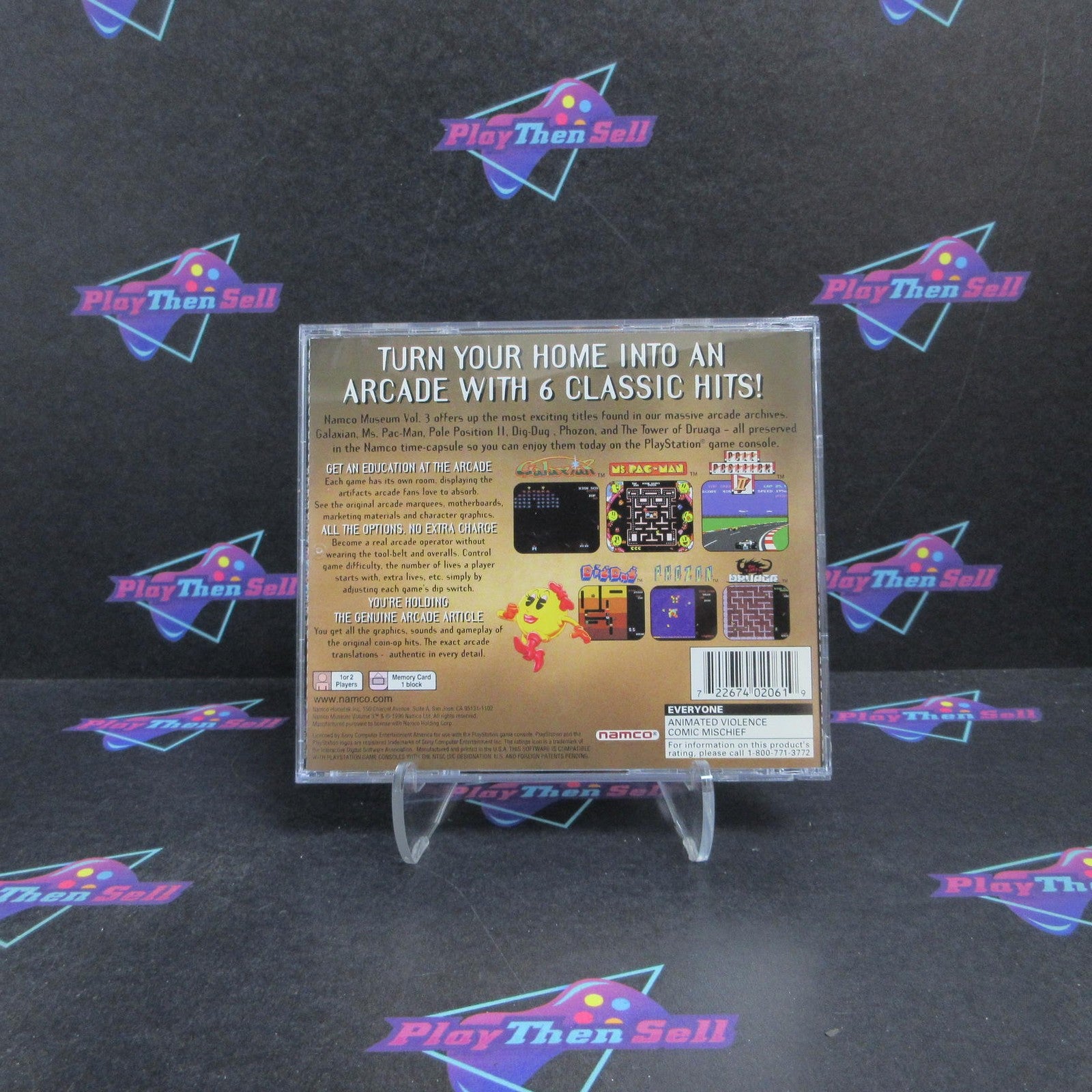 Namco Museum Vol. 3 PS1 PlayStation 1 + Reg Card Complete  - 1 Year Warranty E..