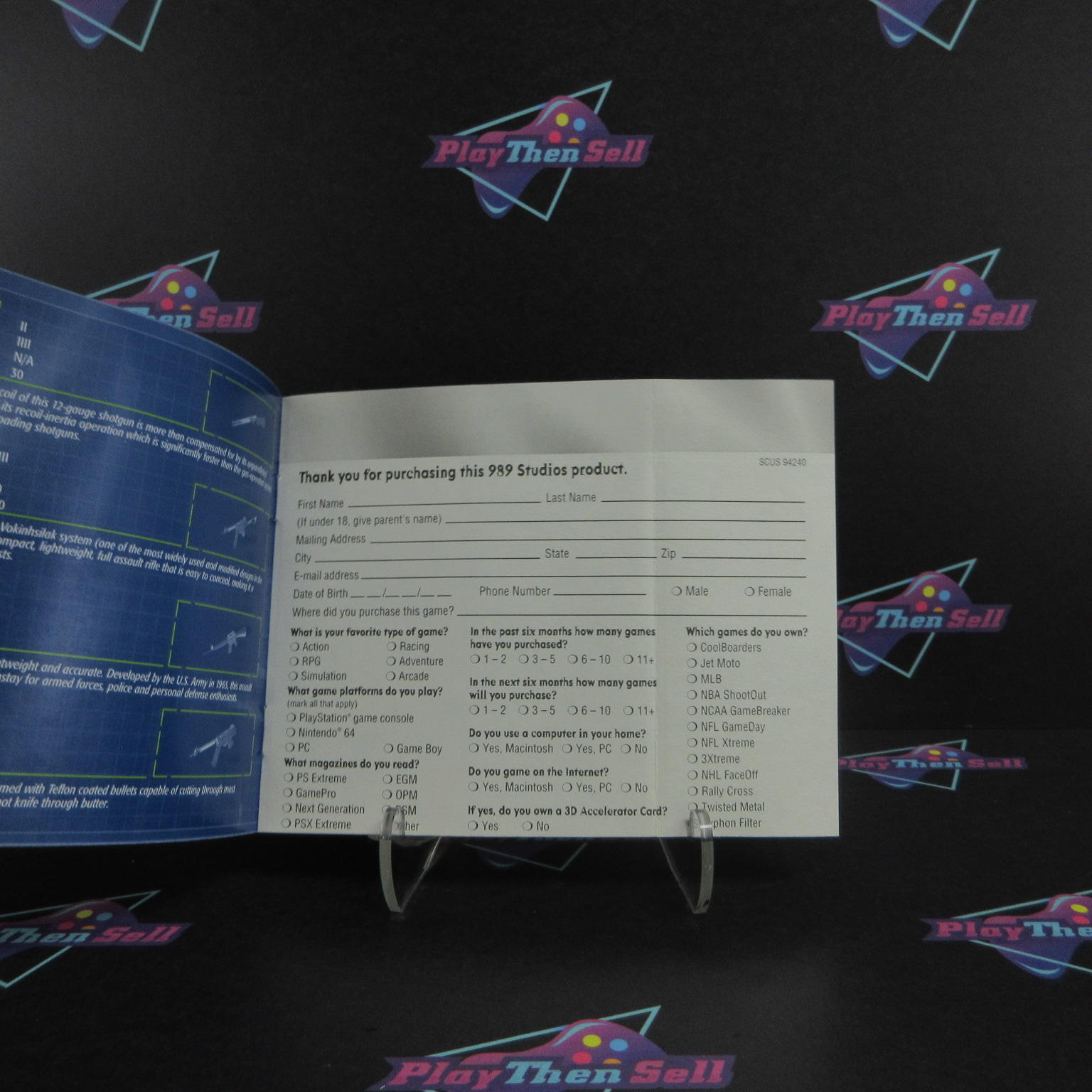 Syphon Filter PS1 PlayStation 1 GH + Reg Card Complete - 1 Year Warranty EX Cond
