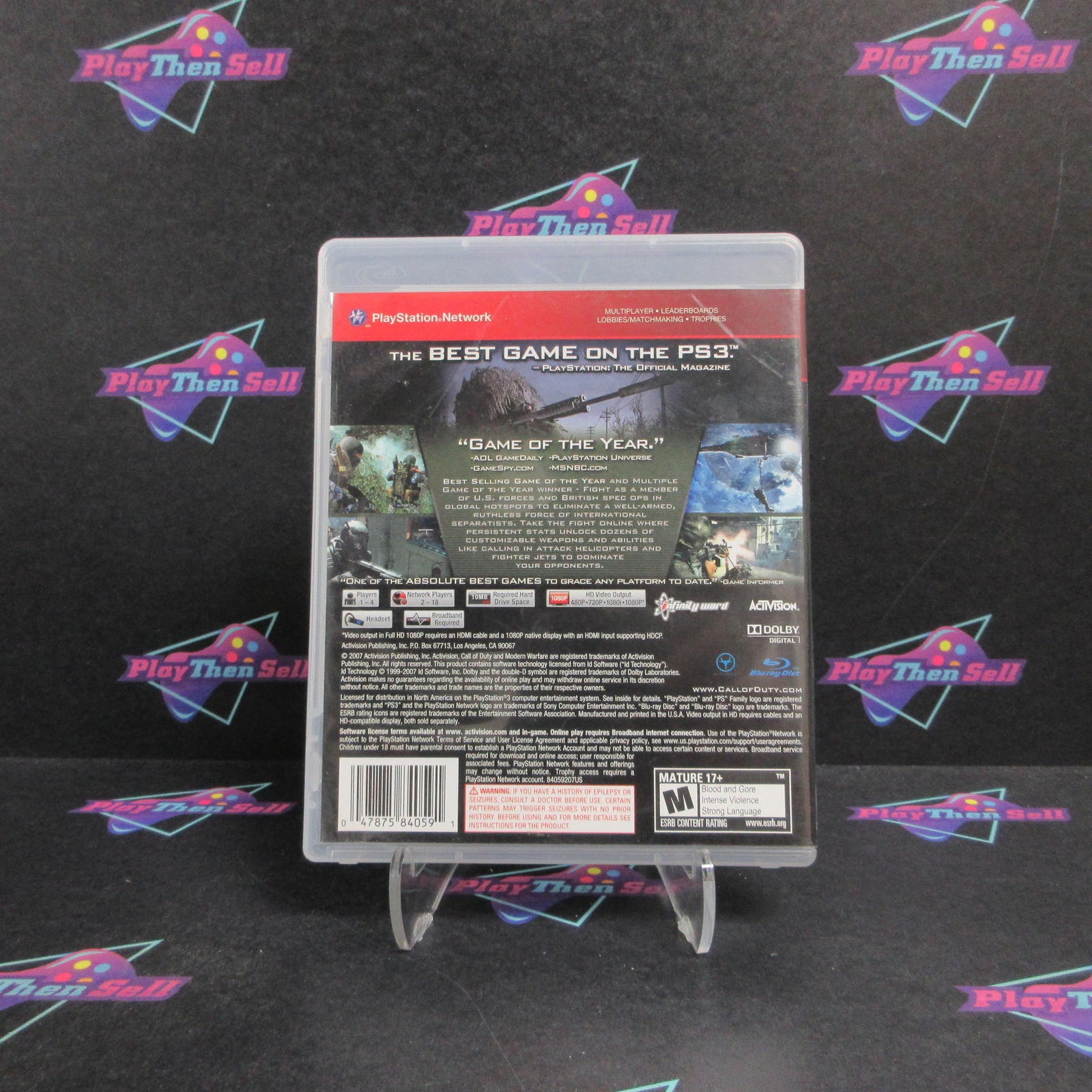 Call of Duty 4 Modern Warfare PS3 PlayStation 3 GH Complete - 1 Year Warranty VG