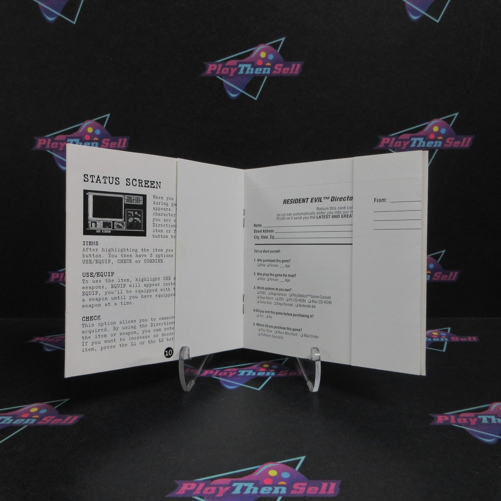 Resident Evil Director's Cut PS1 + Reg Card / Demo Complete  - 1 Year Warranty..