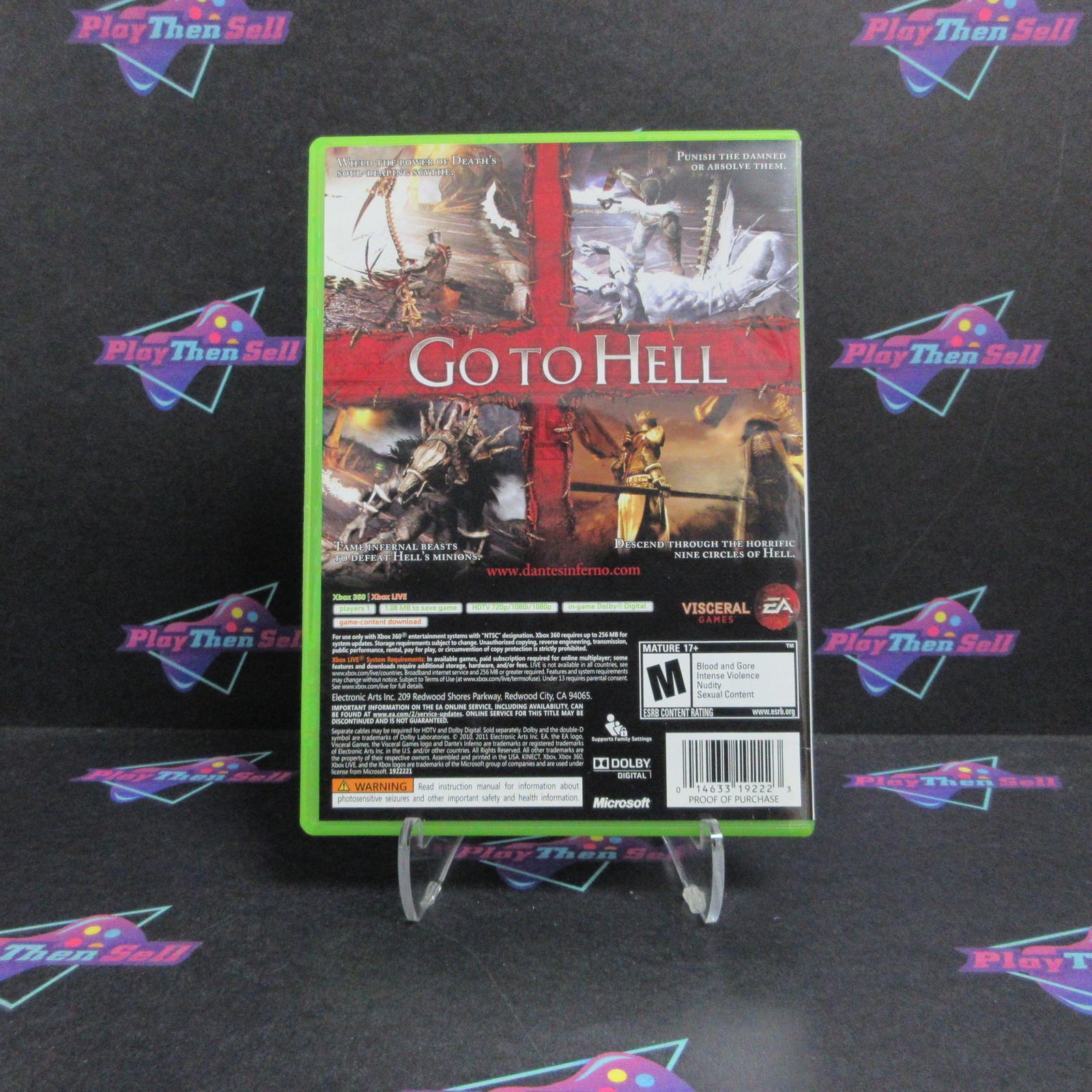 Dante's Inferno Xbox 360 PH Complete - 1 Year Warranty EX Cond