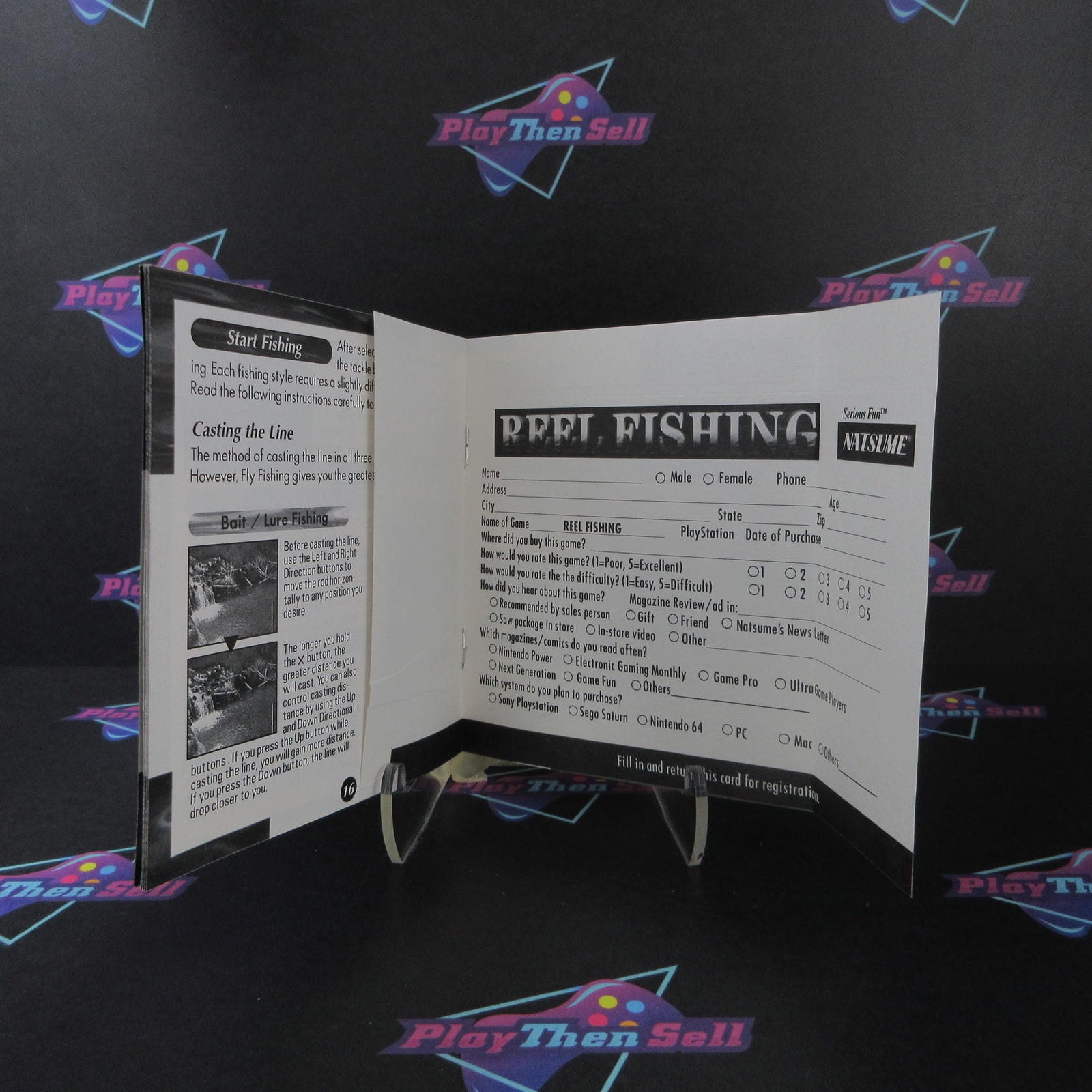 Reel Fishing PS1 PlayStation 1 Greatest Hits + Reg Card - Complete CIB
