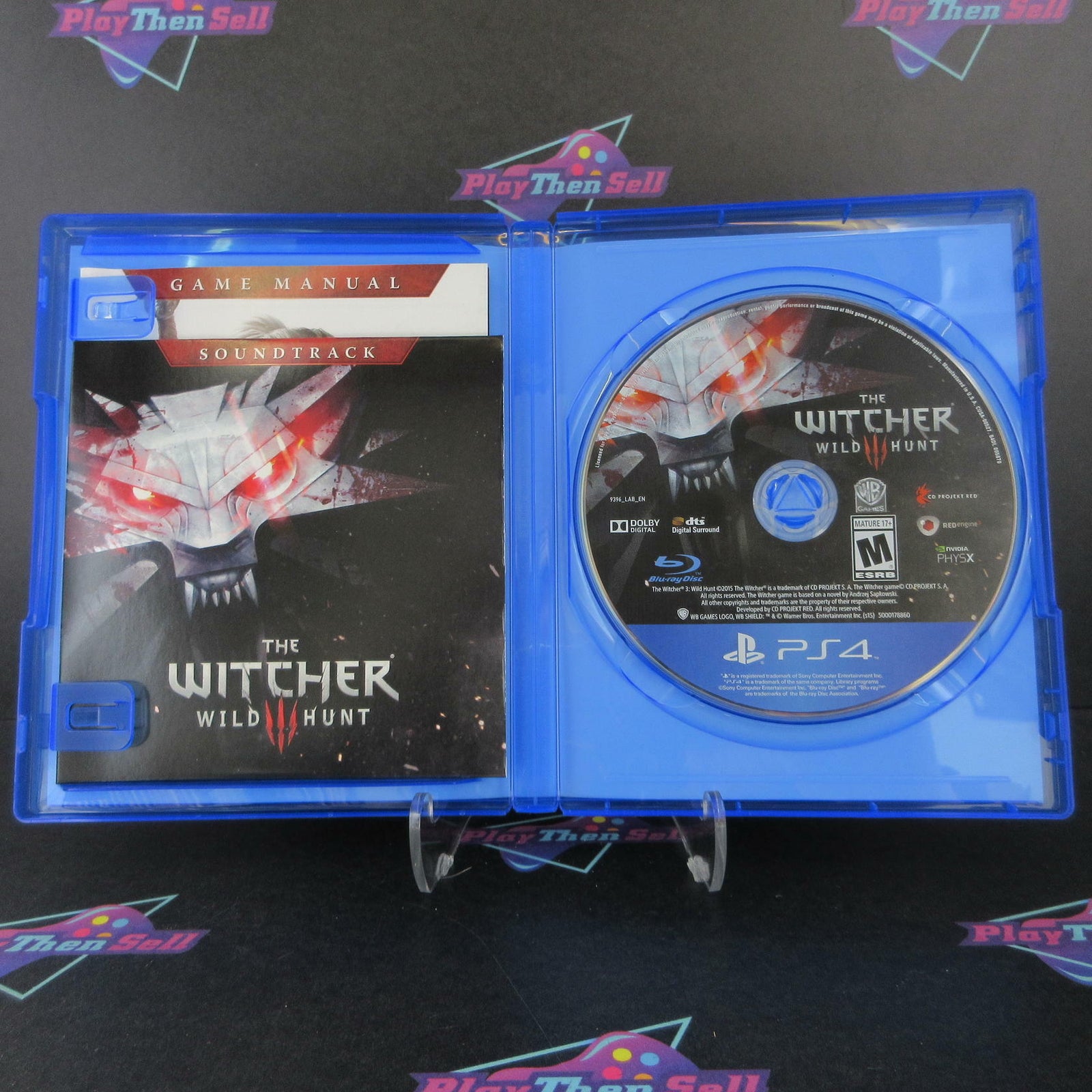 The Witcher 3 Wild Hunt PlayStation 4 PS4 + CD/Stickers/Map Complete  - 1 Year..