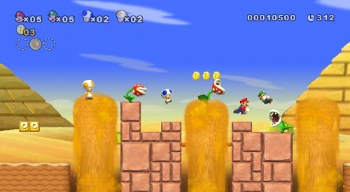 Refurbished New Super Mario Bros Nintendo Wii - 1 Year Warranty VG