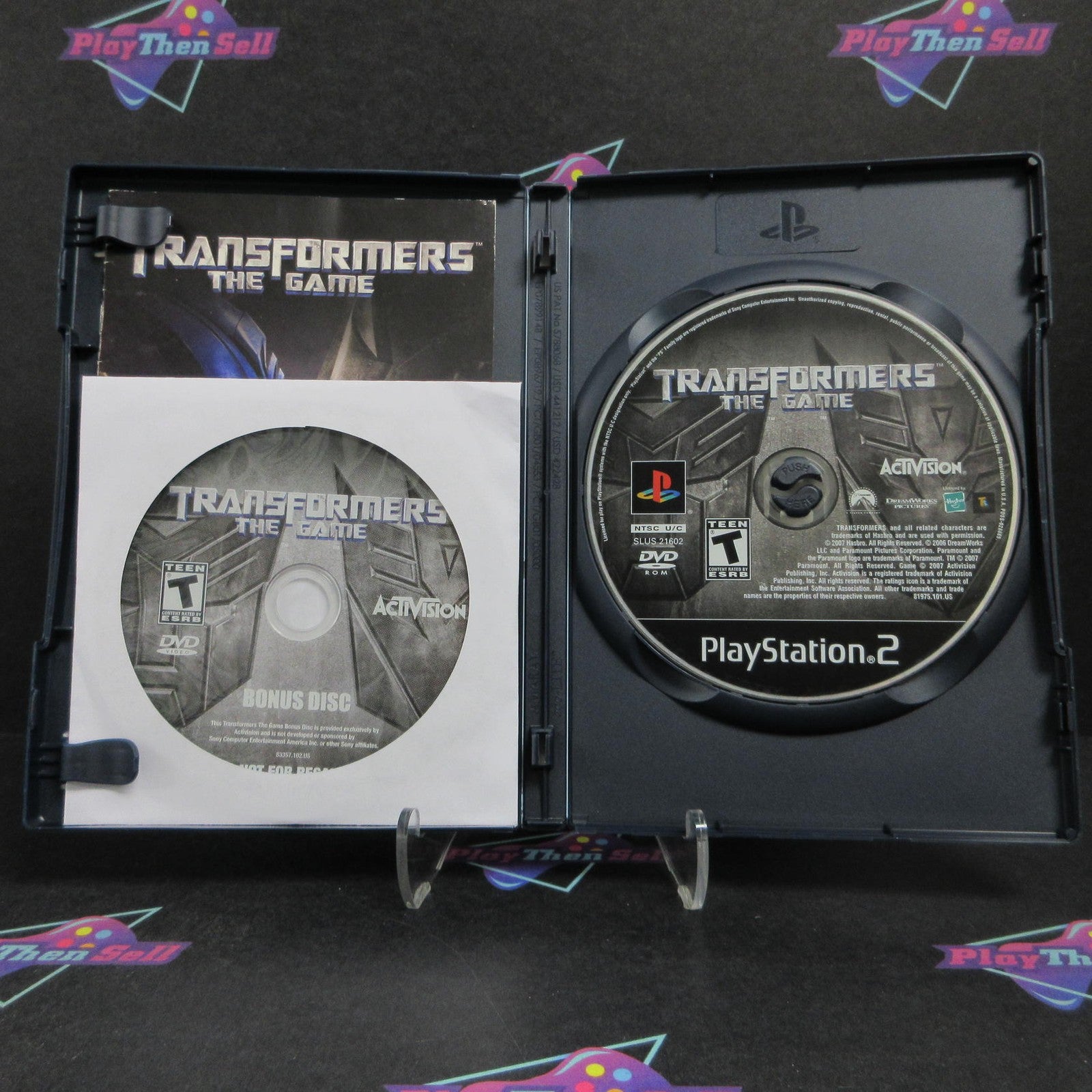 Transformers The Game PS2 PlayStation 2 + Bonus Disc Complete  - 1 Year Warran..
