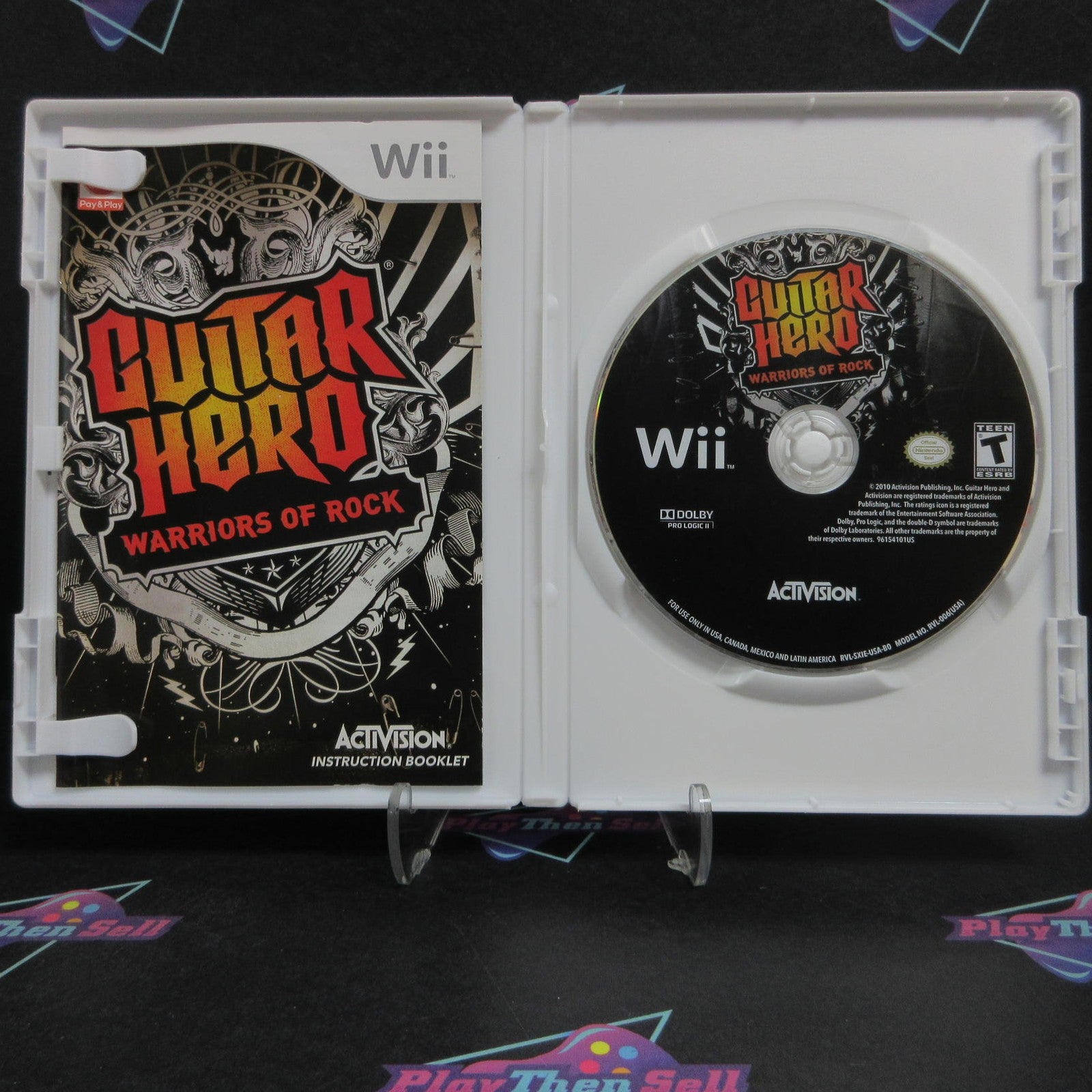Guitar Hero Warriors of Rock Nintendo Wii + Soundtrack Complete  - 1 Year Warr..