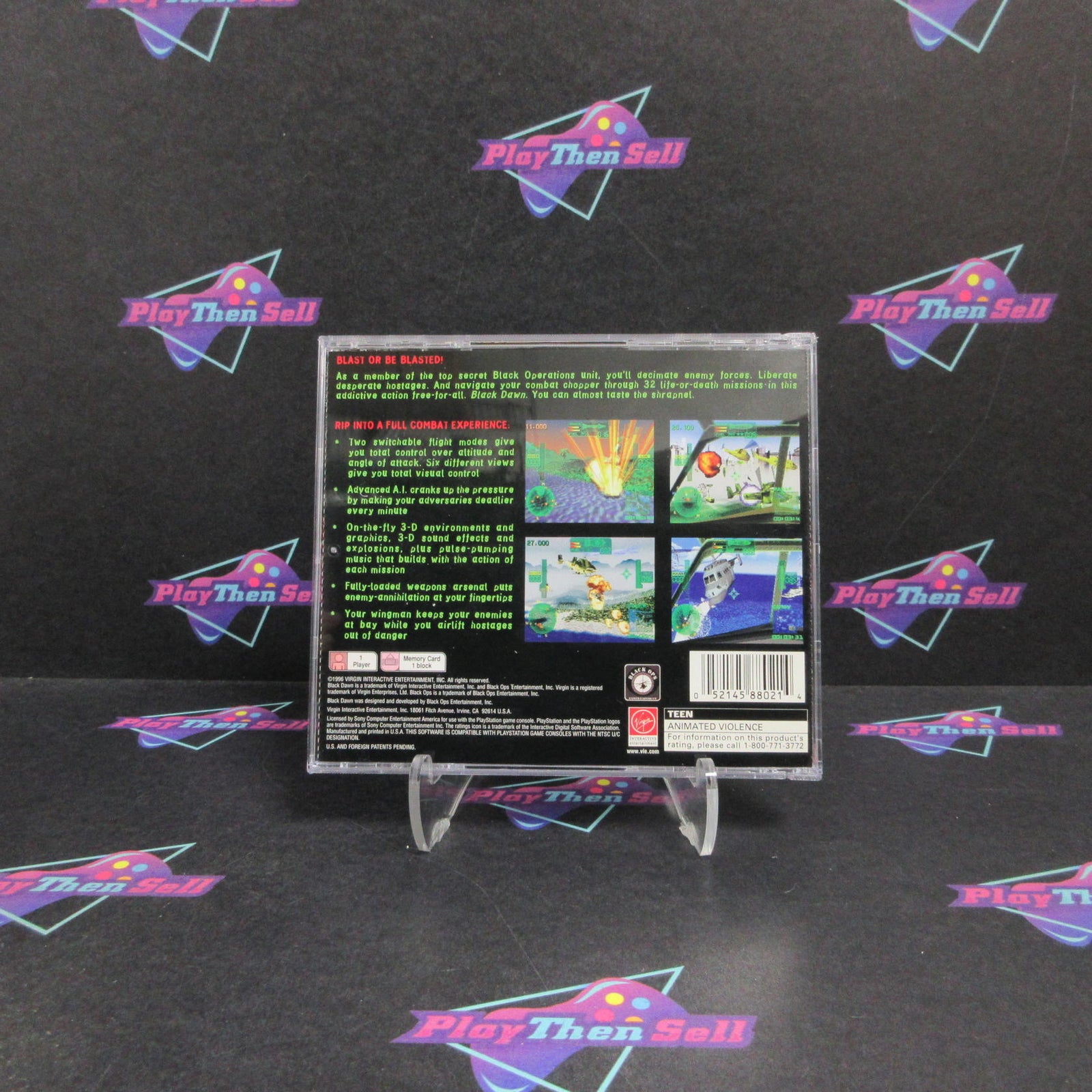 Black Dawn PS1 PlayStation 1 MD Complete CIB - (See Pics)
