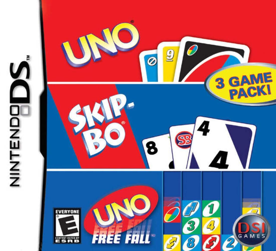 Uno/Skip-Bo/Uno Freefall 3 Game Pack Nintendo DS Brand New - Sealed