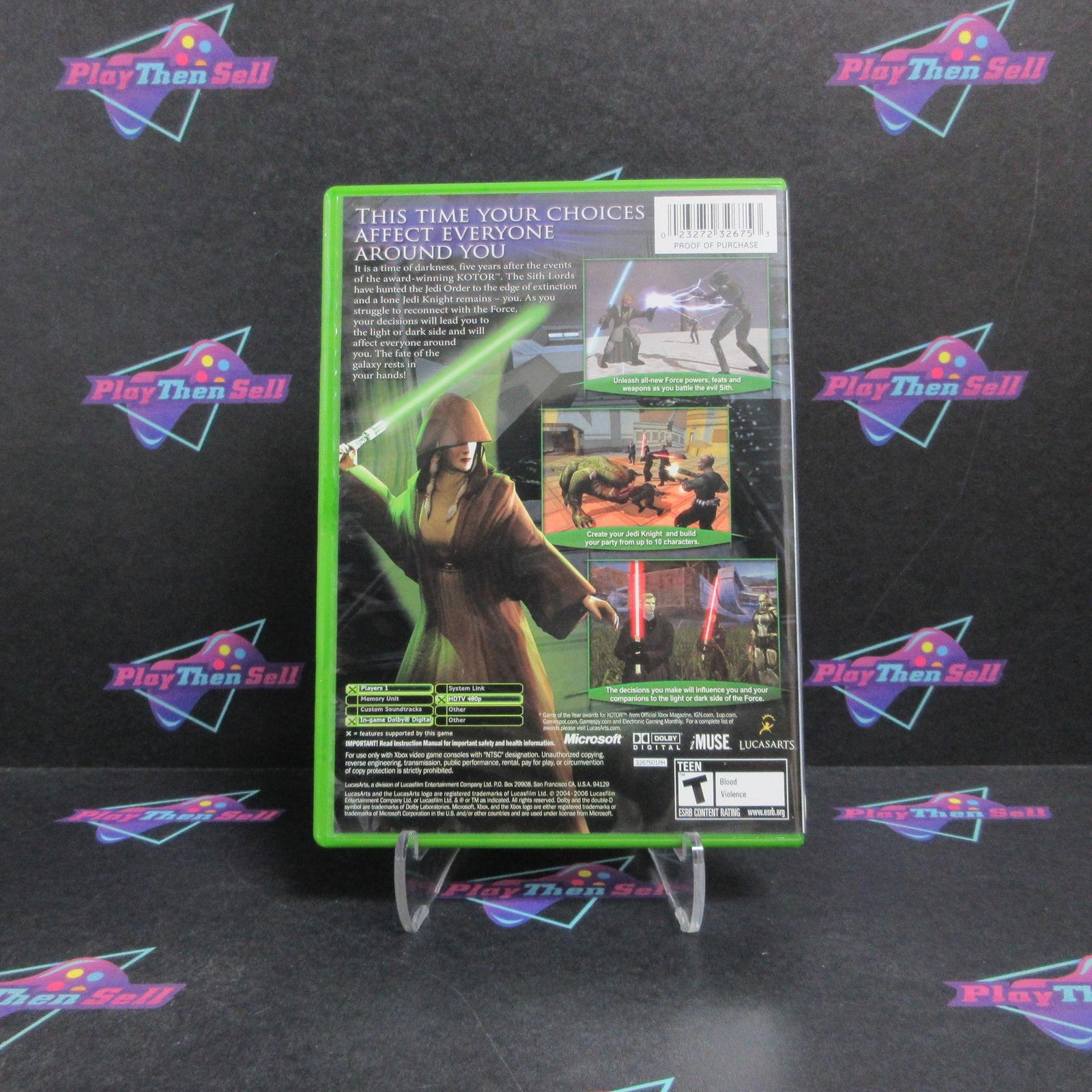 Star Wars Knights of the Old Republic II Sith Lords Xbox PH+ Reg CIB  - 1 Year..