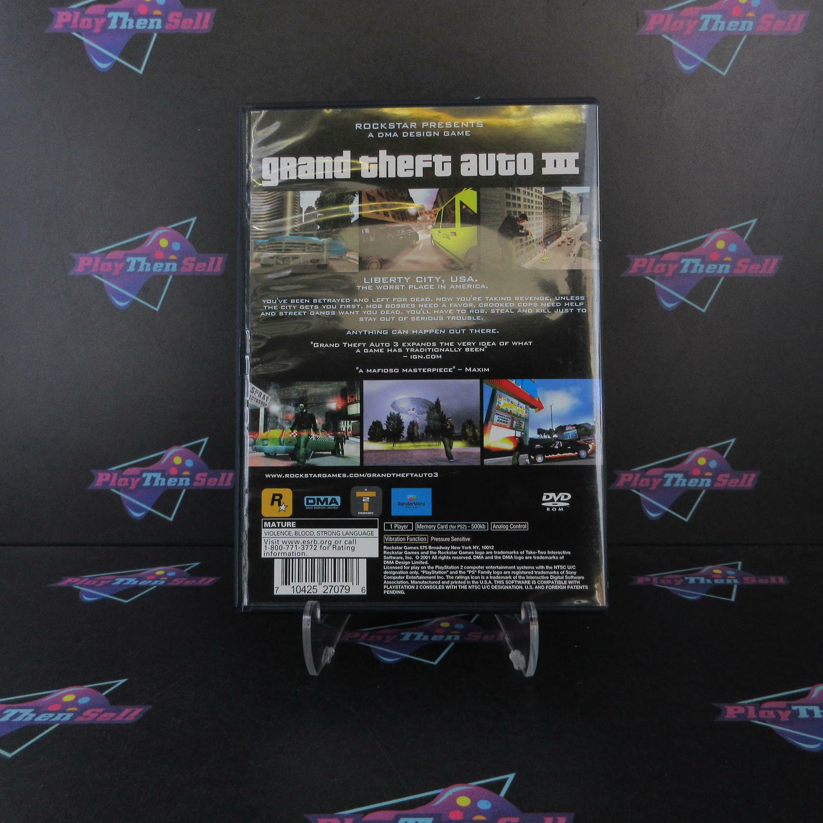 Grand Theft Auto III 3 PS2 PlayStation 2 Complete - 1 Year Warranty EX Cond
