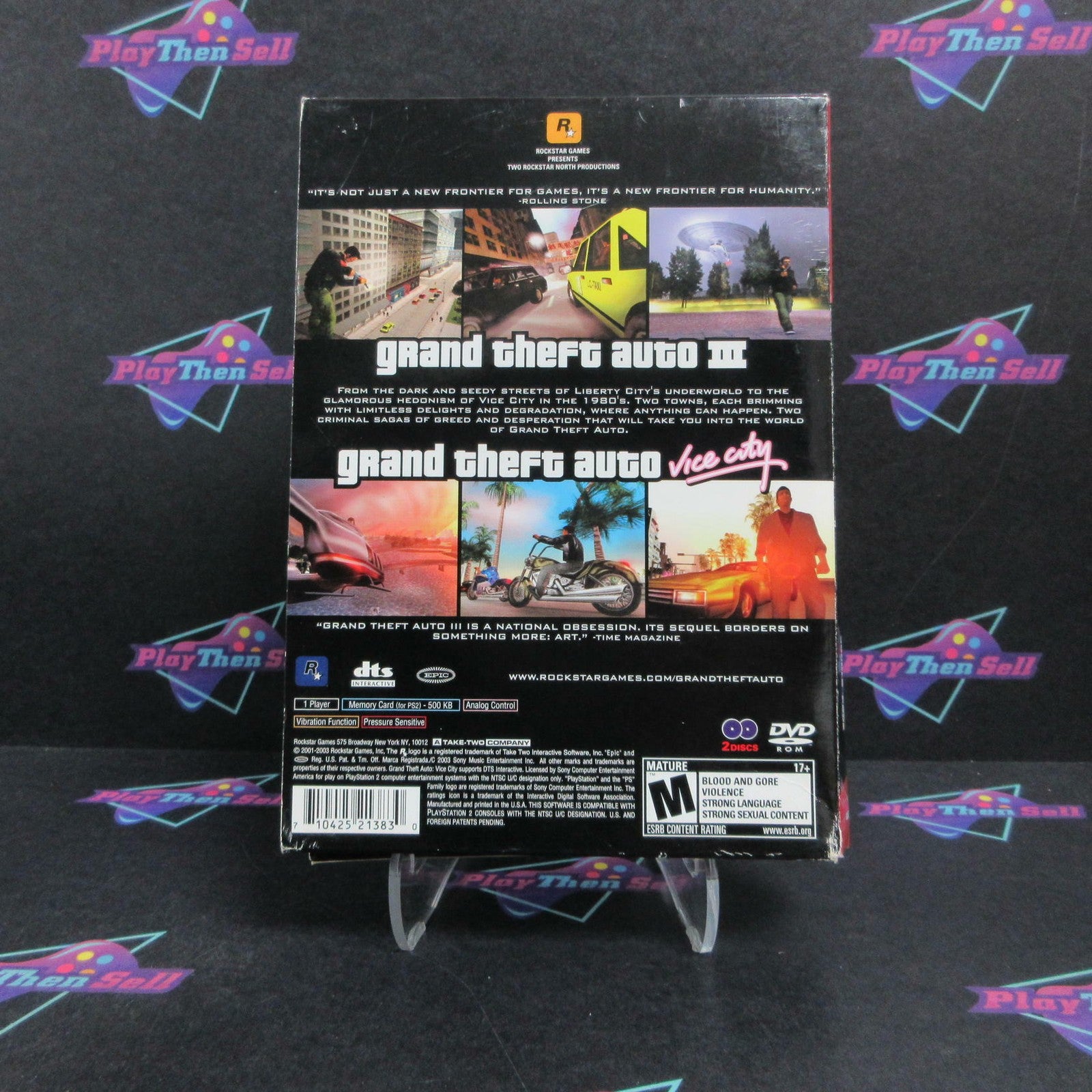 Grand Theft Auto Double Pack PS2 GH + Maps / Reg Card Complete  - 1 Year Warra..