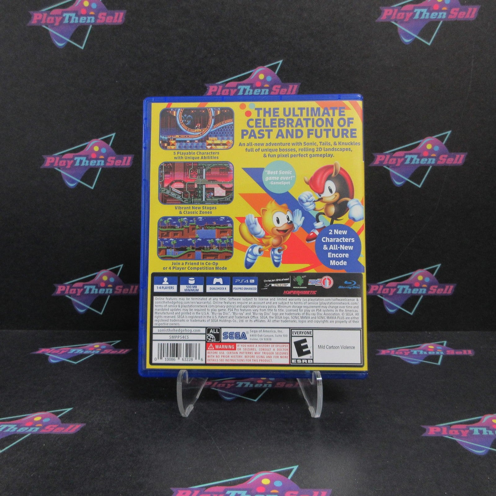 Sonic Mania Plus PS4 PlayStation 4 + Sleeve / Art Book Complete  - 1 Year Warr..