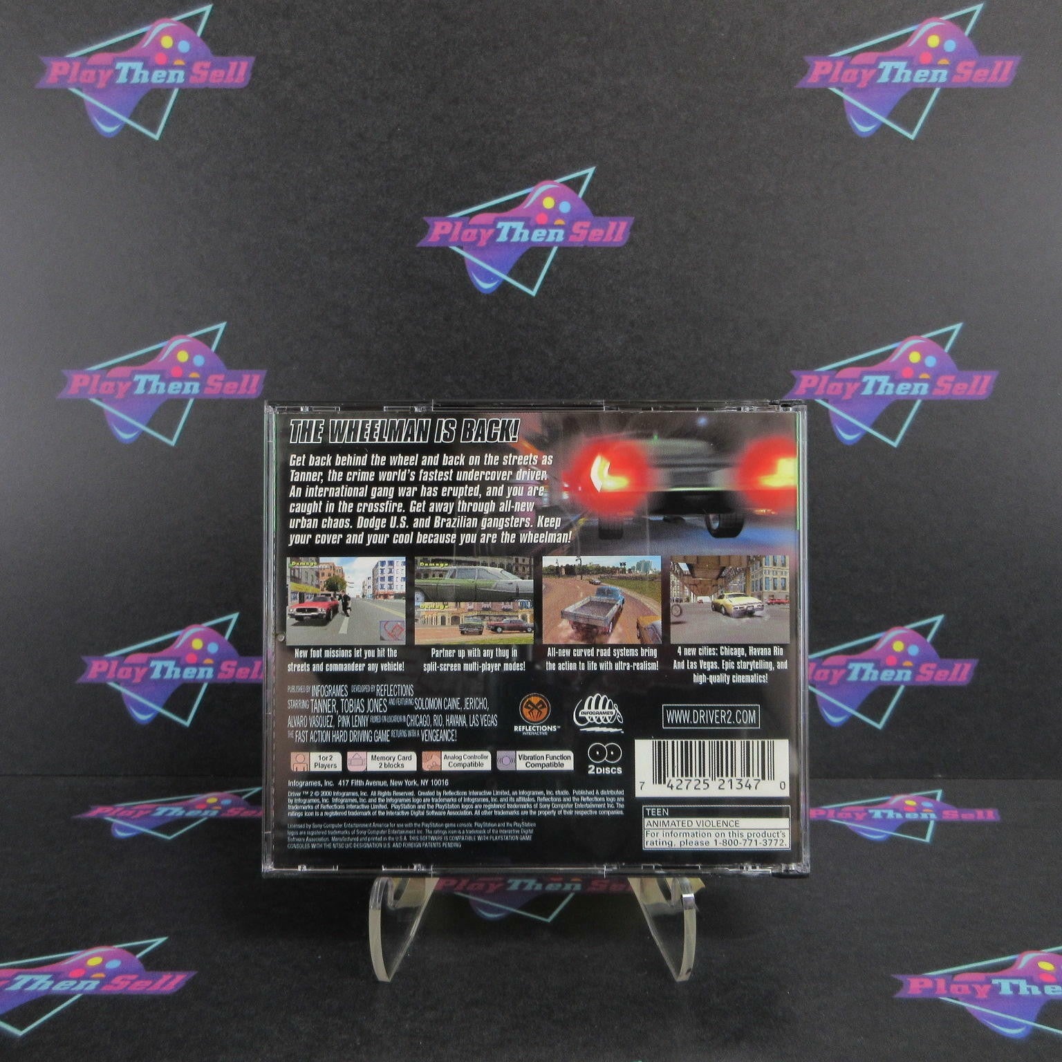 Driver 2 PS1 PlayStation 1 GH Complete - 1 Year Warranty EX Cond