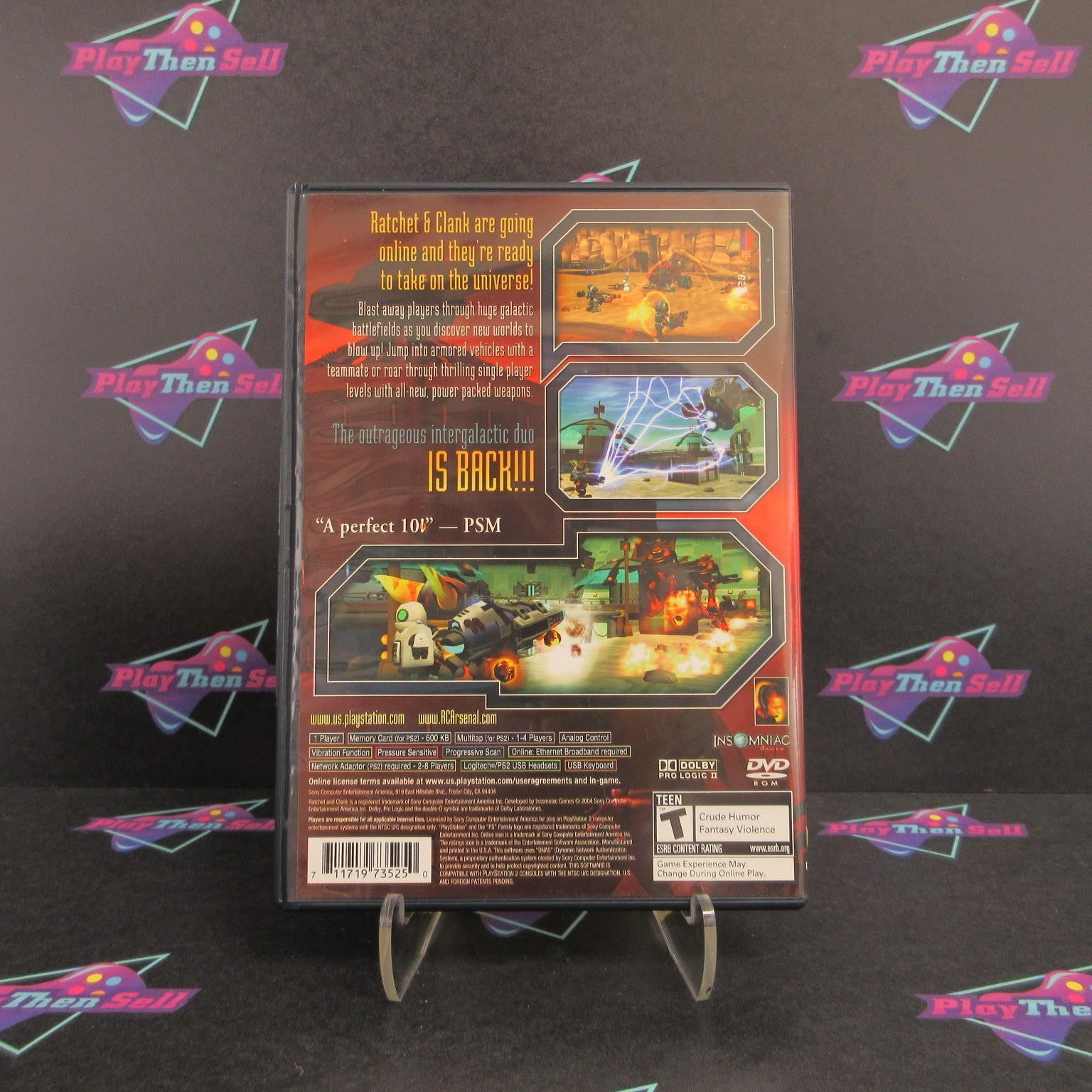 Ratchet & Clank Up Your Arsenal PS2 PlayStation 2 + Reg Complete  - 1 Year War..