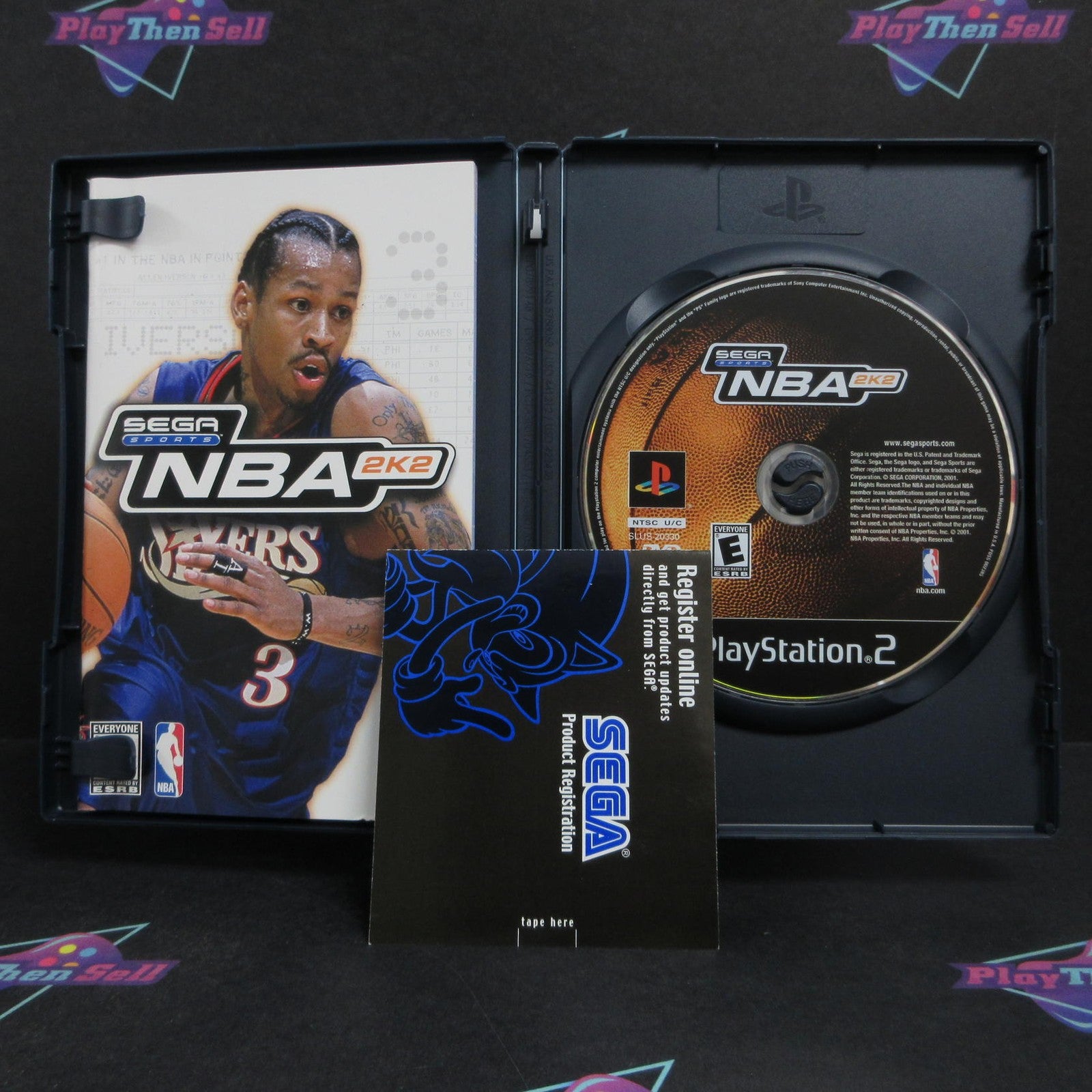 NBA 2K2 PS2 PlayStation 2 + Reg Card Complete - 1 Year Warranty EX Cond