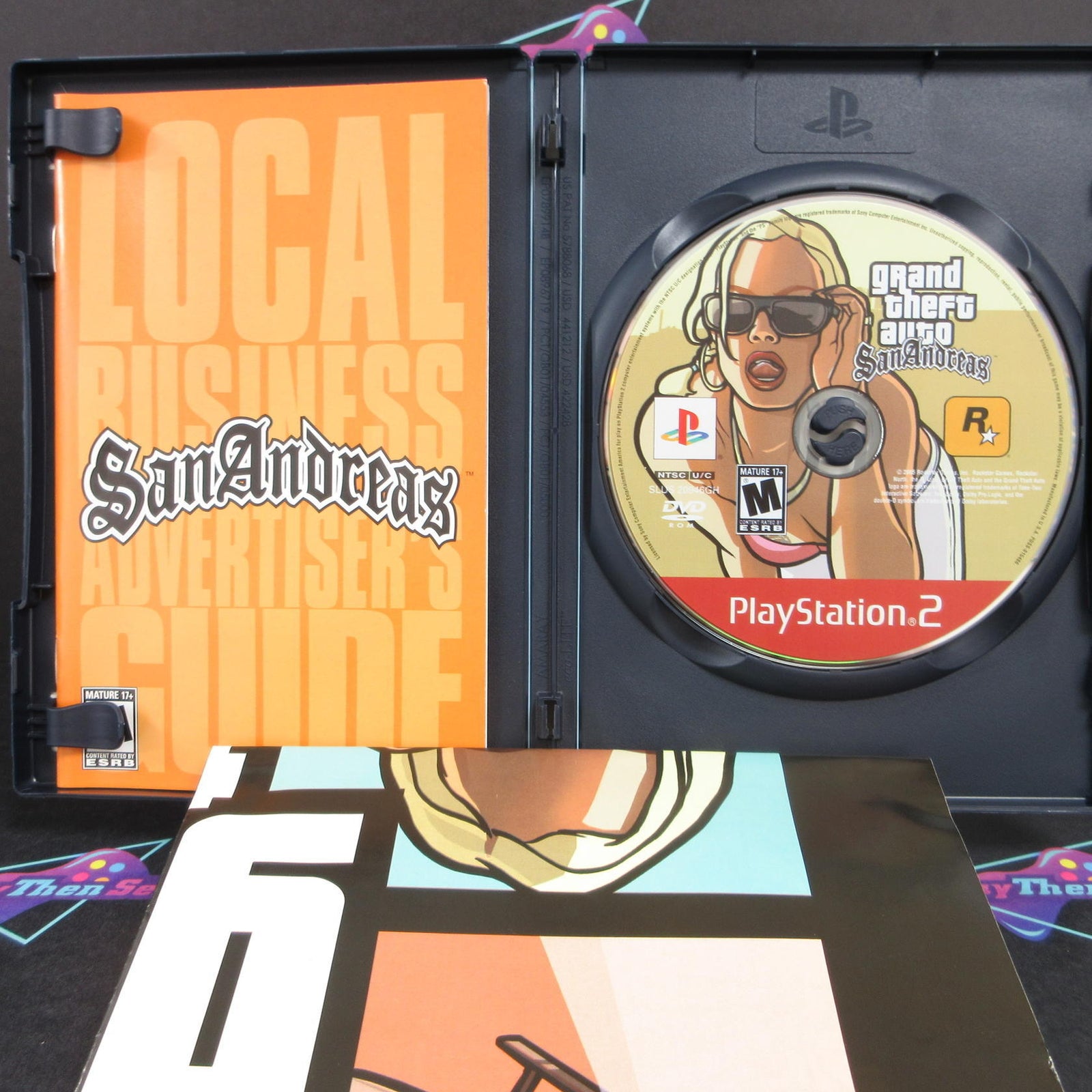 Grand Theft Auto San Andreas PS2 PlayStation 2 GH + Map Complete  - 1 Year War..