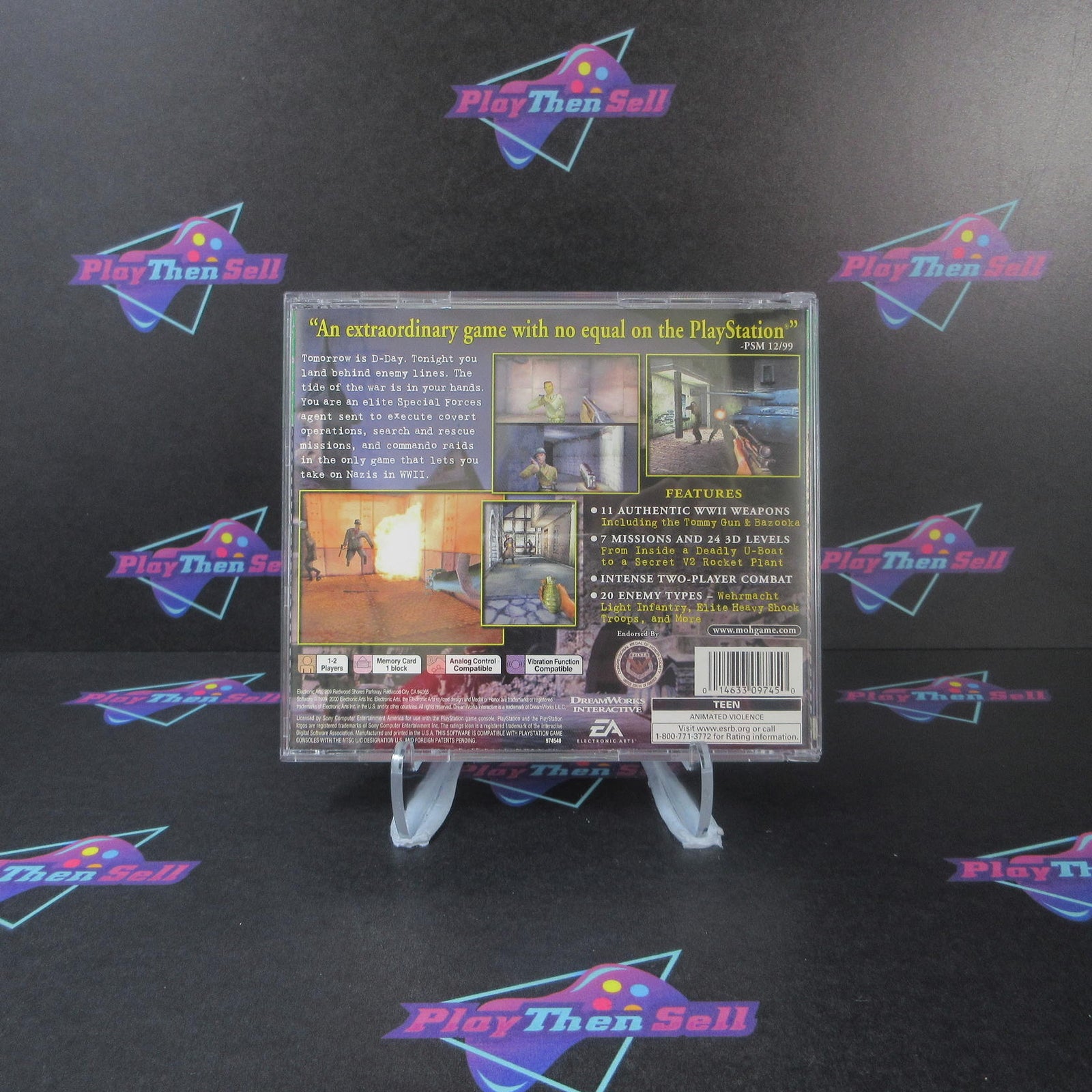 Medal Of Honor PS1 PlayStation 1 GH + Reg Card Complete  - 1 Year Warranty EX ..