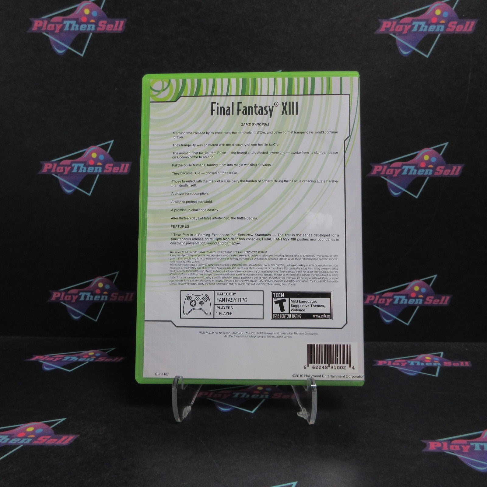 Final Fantasy XIII Xbox 360 Rental Art Complete - 1 Year Warranty VG