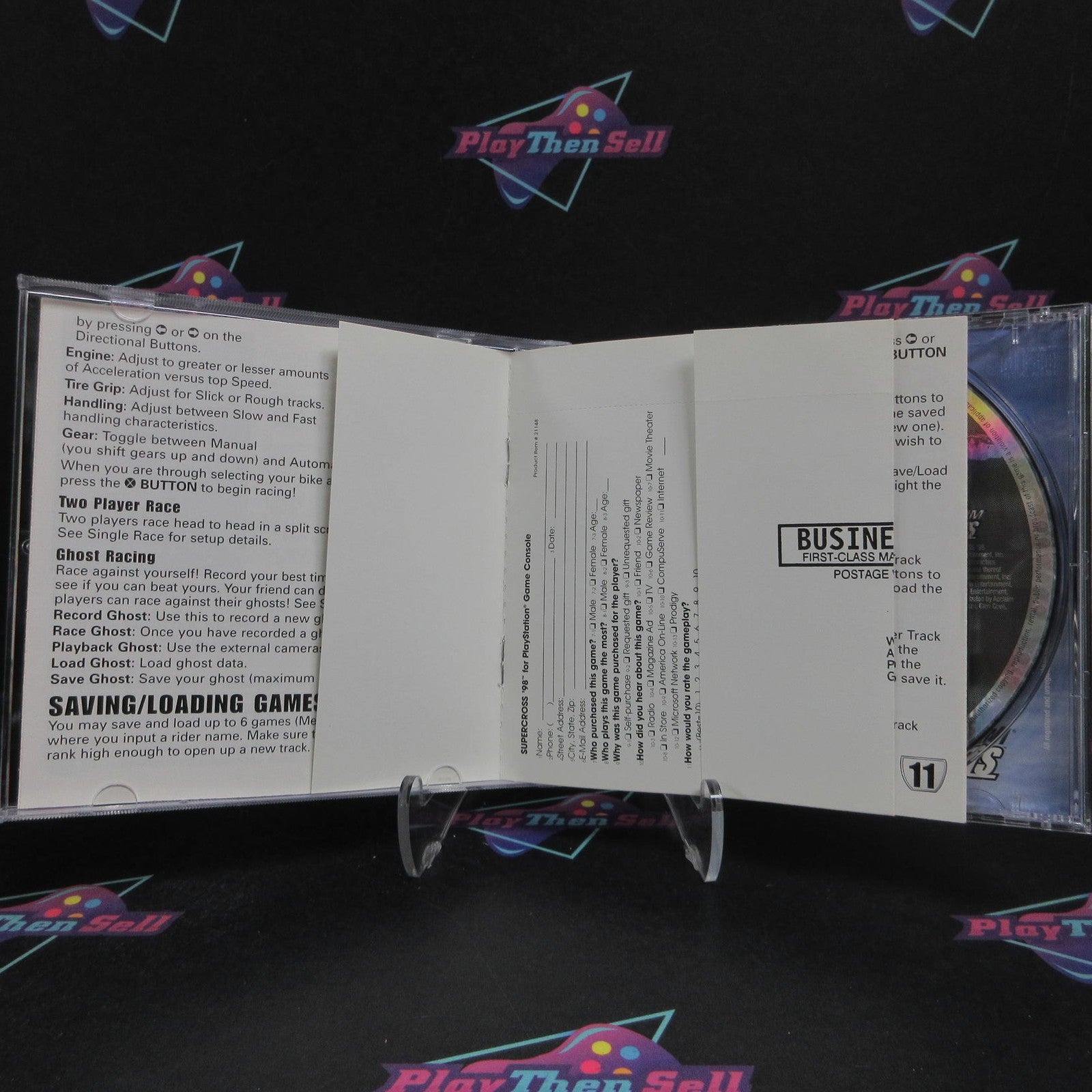 Jeremy Mcgrath Supercross 98 PS1 PlayStation 1 GH + Reg Complete  - 1 Year War..