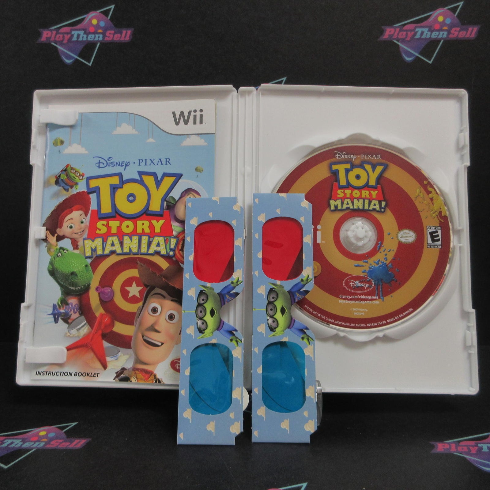 Toy Story Mania! Nintendo Wii + 3D Glasses Complete - 1 Year Warranty EX Cond