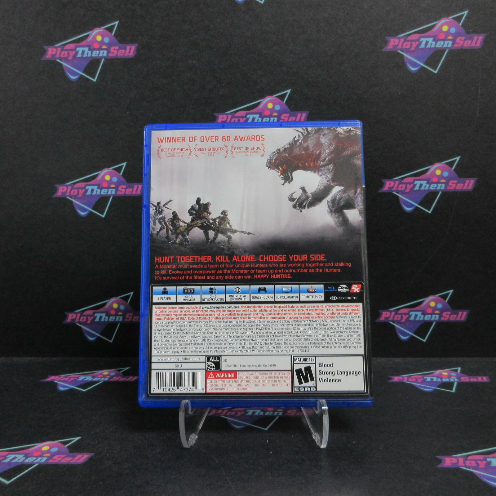 Evolve PS4 PlayStation 4 Complete - 1 Year Warranty EX Cond