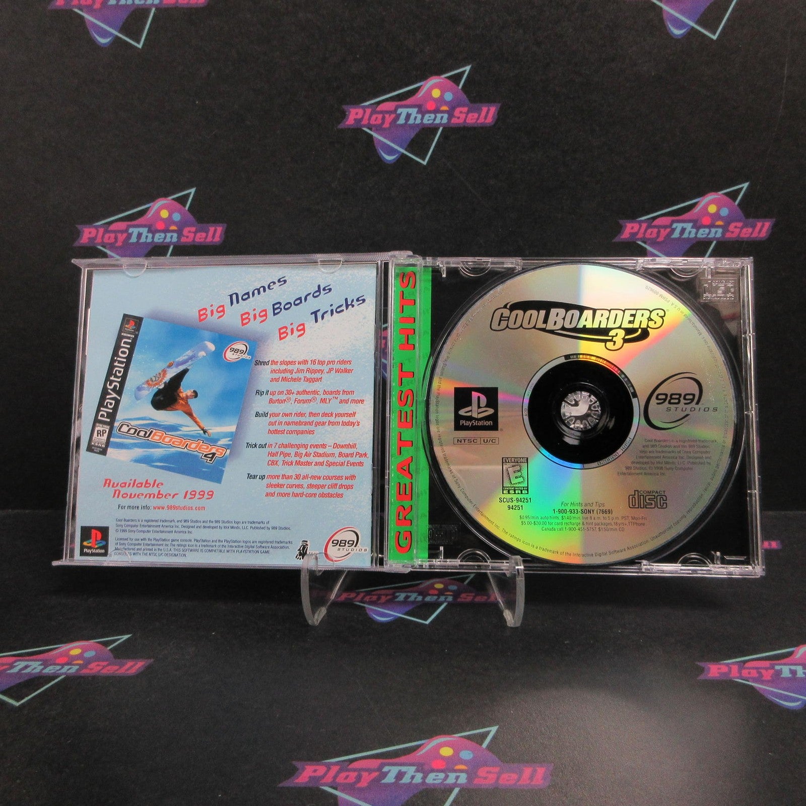 Cool Boarders 3 PS1 PlayStation 1 GH + Reg Card Complete  - 1 Year Warranty EX..