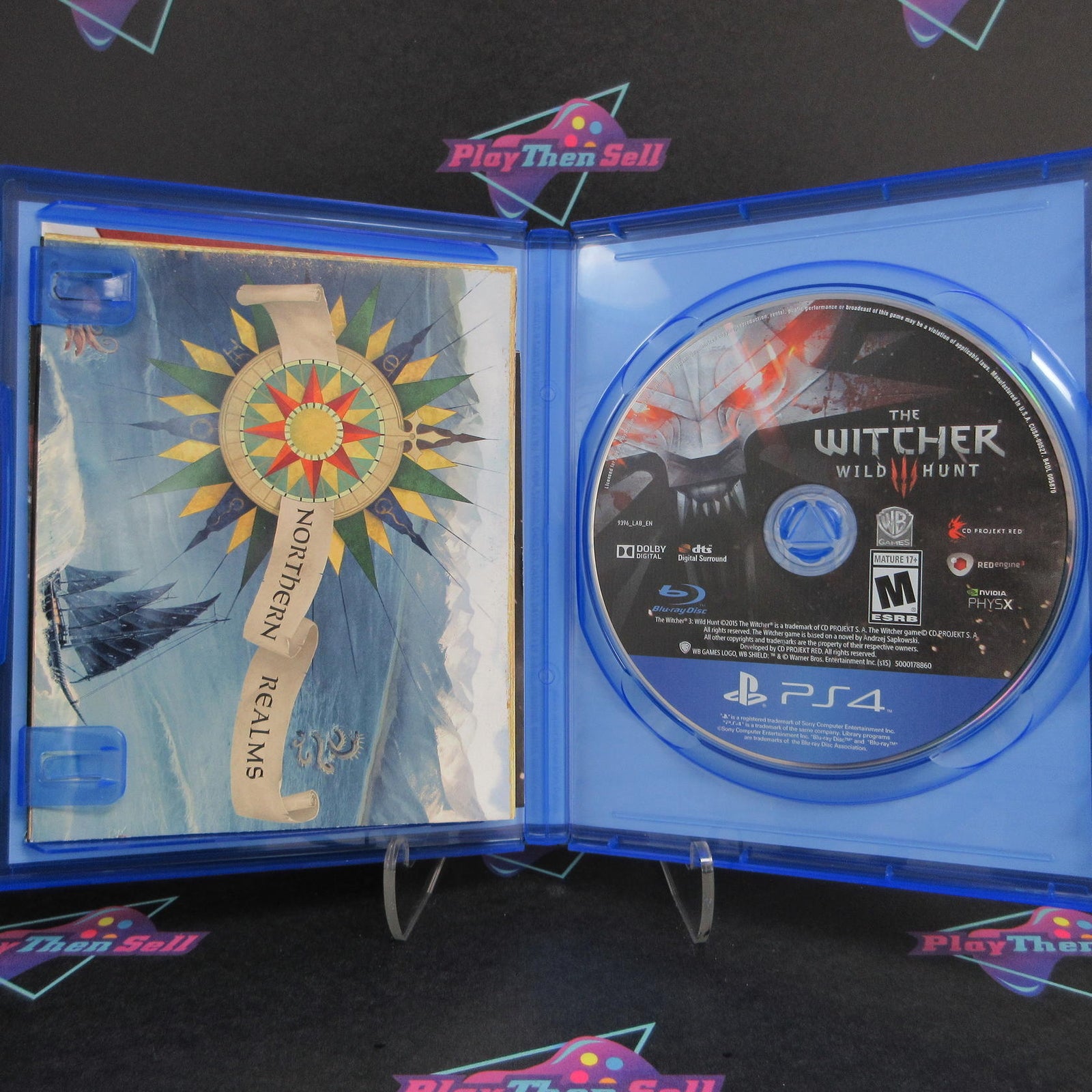 The Witcher 3 Wild Hunt PlayStation 4 PS4 + CD/Stickers/Map Complete  - 1 Year..