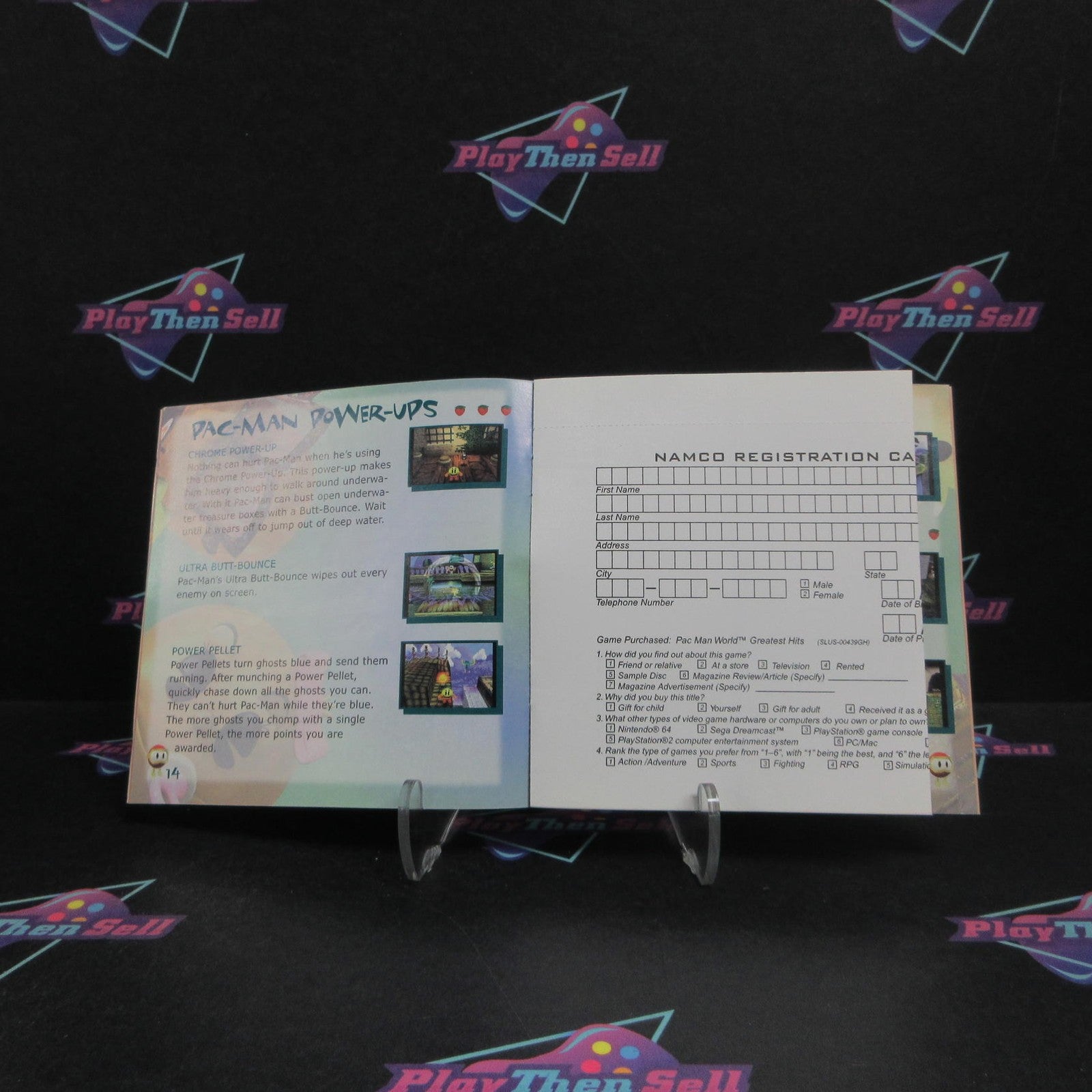 Pac Man World PS1 PlayStation 1 GH + Reg Card Complete - 1 Year Warranty EX Cond