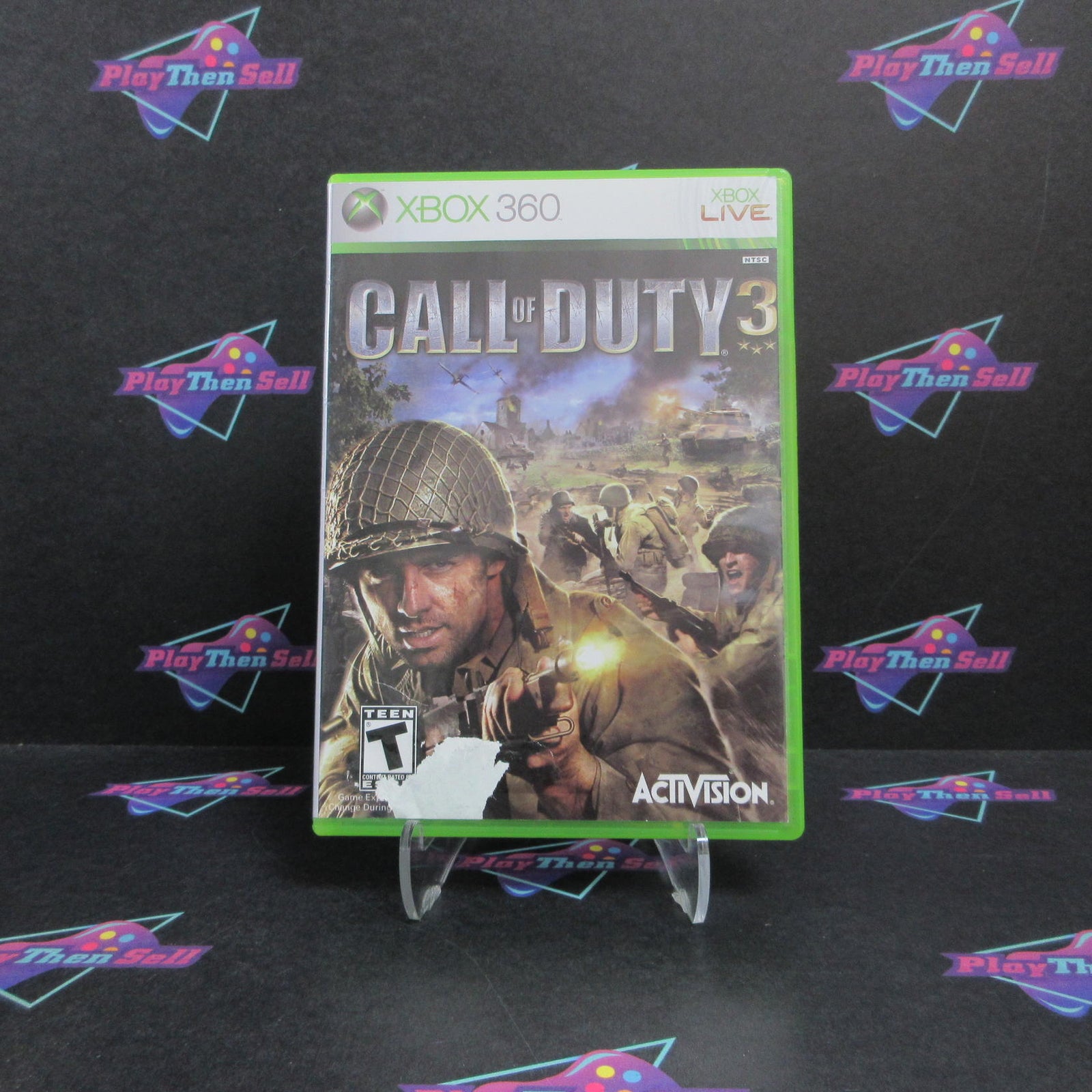 Call of Duty 3 Xbox 360 Rental Art AD/NM - (See Pics)