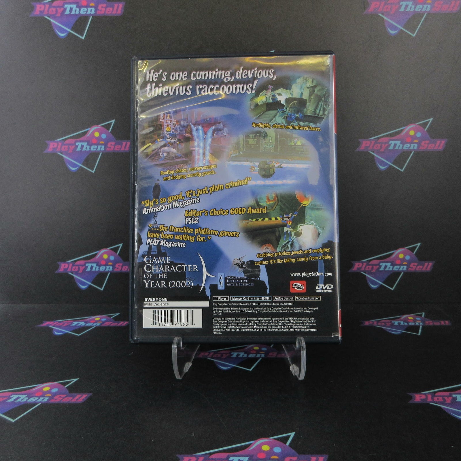 Sly Cooper And The Thievius Raccoonus PS2 PlayStation 2 GH Complete  - 1 Year ..