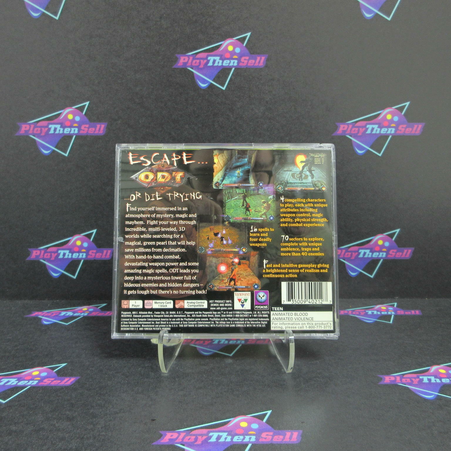 O.D.T. Or Die Trying PS1 PlayStation 1 - Complete CIB