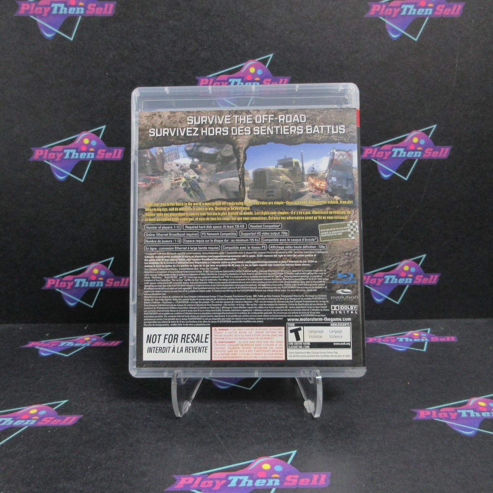 MotorStorm PS3 PlayStation 3 GH + Reg Card Complete - 1 Year Warranty EX Cond