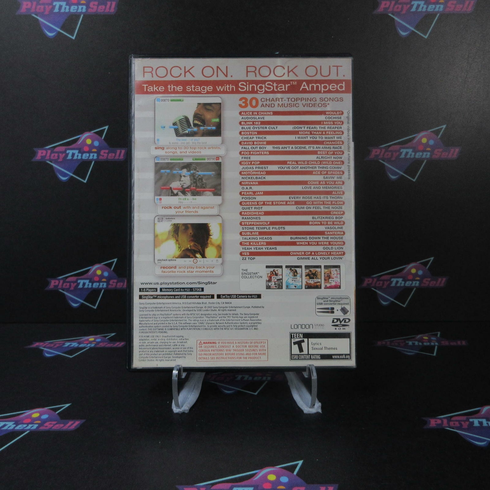 SingStar Amped PS2 PlayStation 2 AD Complete - (See Pics)