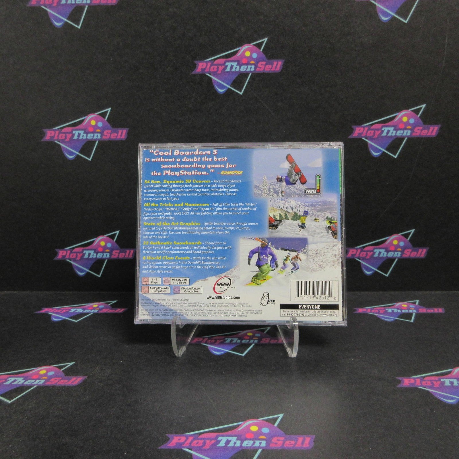 Cool Boarders 3 PS1 PlayStation 1 GH + Reg Card Complete  - 1 Year Warranty EX..
