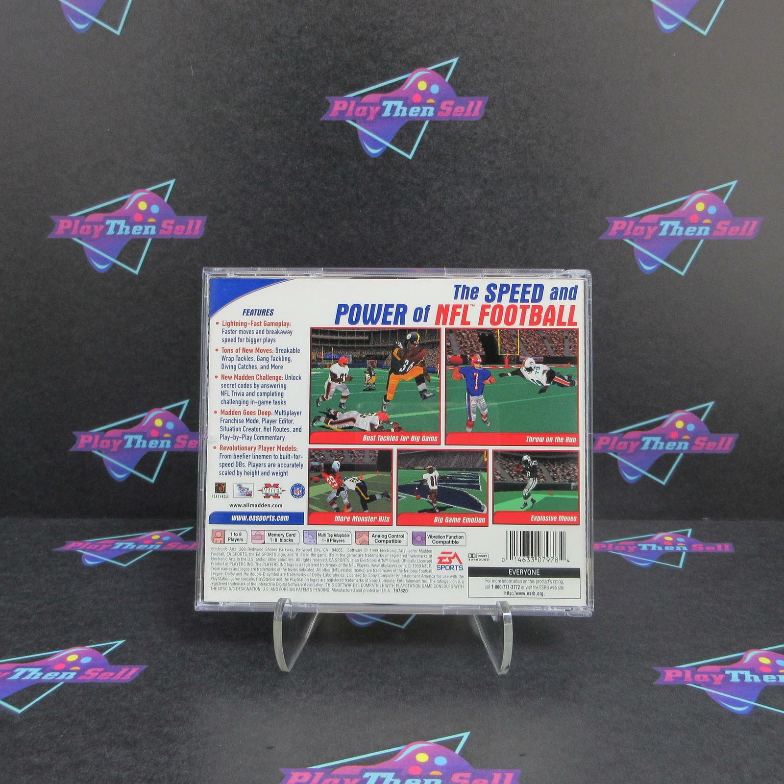 Madden NFL 2000 PS1 PlayStation 1 Complete - 1 Year Warranty EX Cond