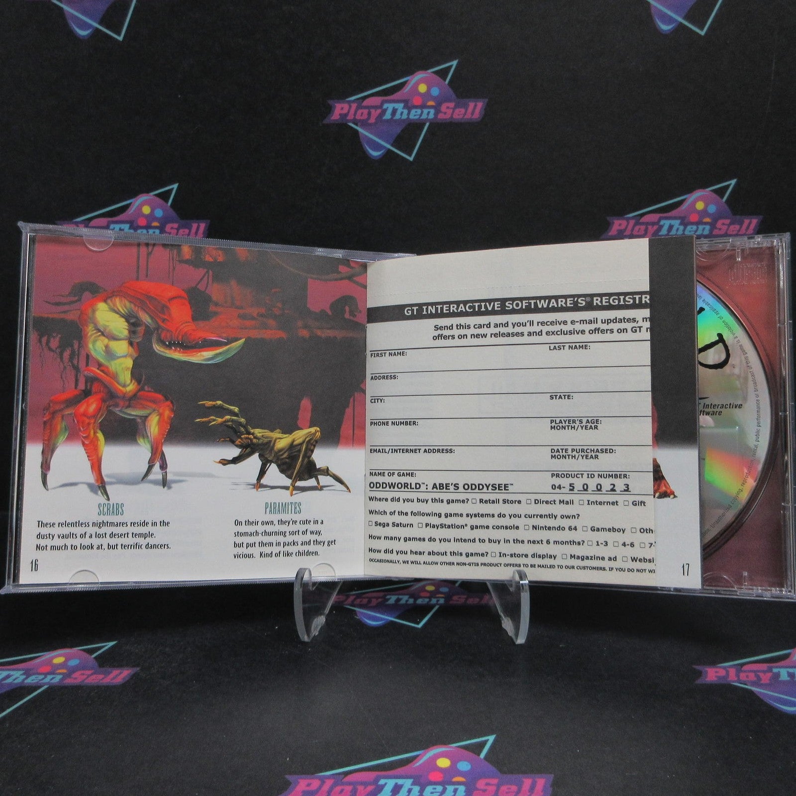 Oddworld Abe's Oddysee PS1 PlayStation 1 GH + Reg Card Complete  - 1 Year Warr..