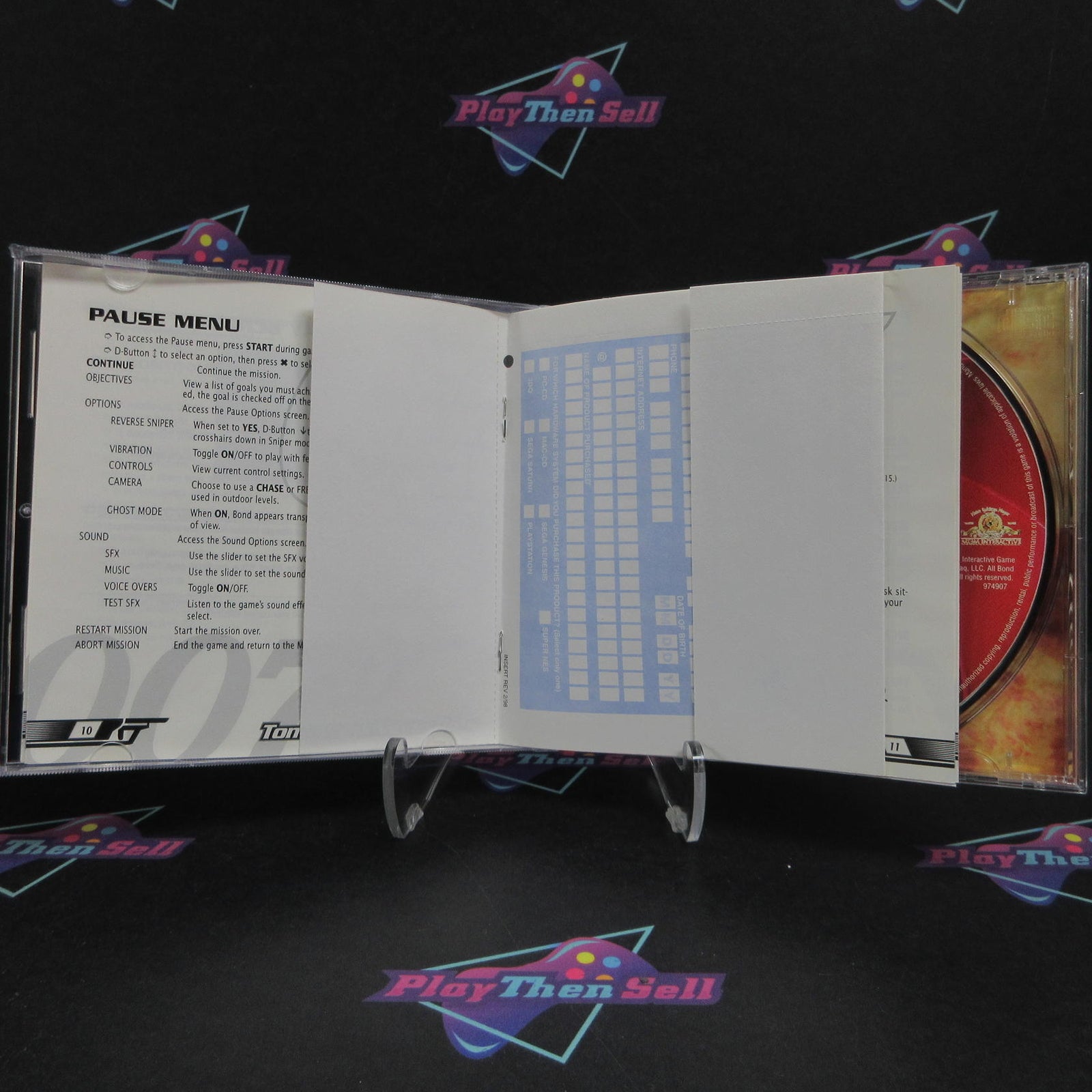 007 Tomorrow Never Dies PS1 PlayStation 1 + Reg Card Complete  - 1 Year Warran..