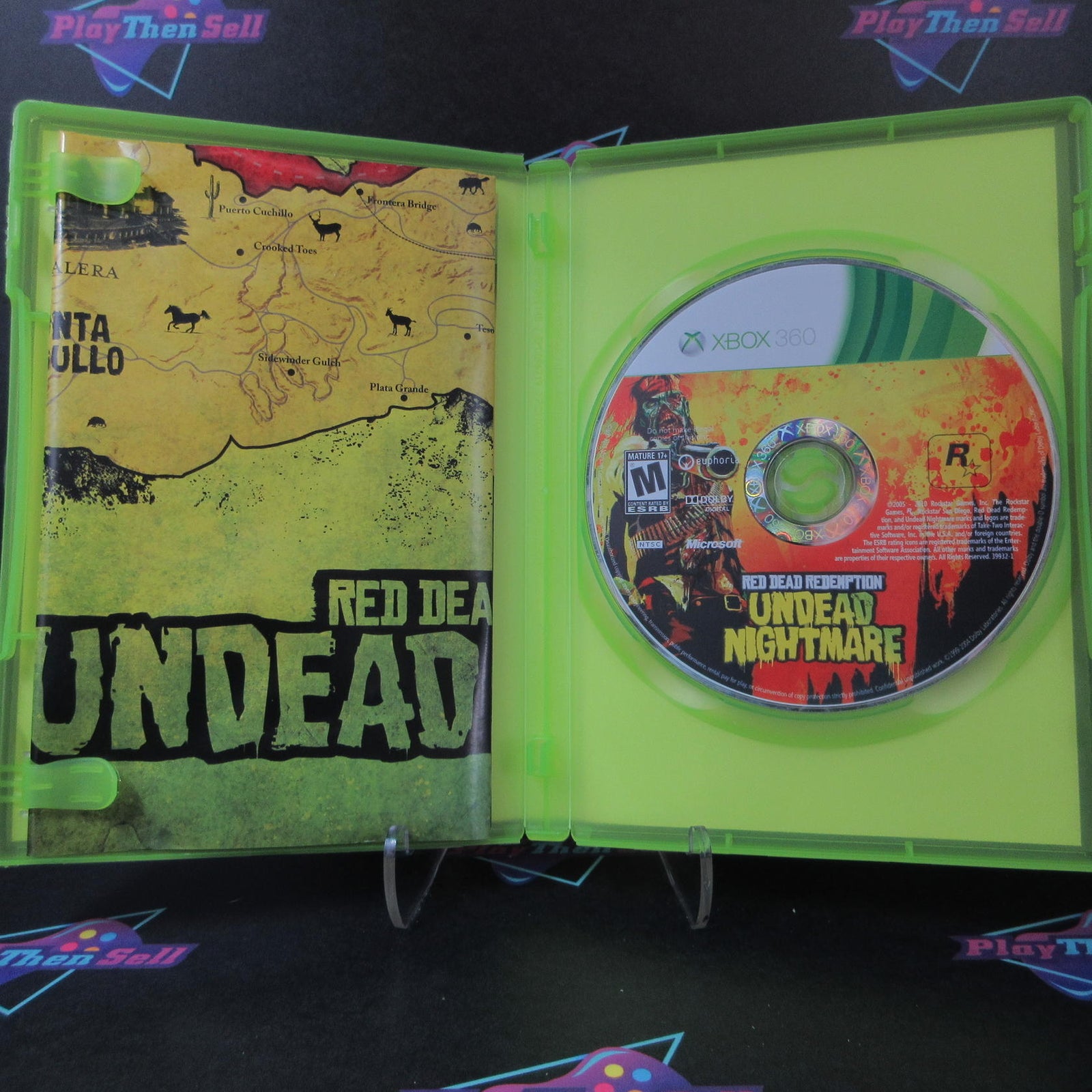 Red Dead Redemption Undead Nightmare Xbox 360 + Map Complete  - 1 Year Warrant..