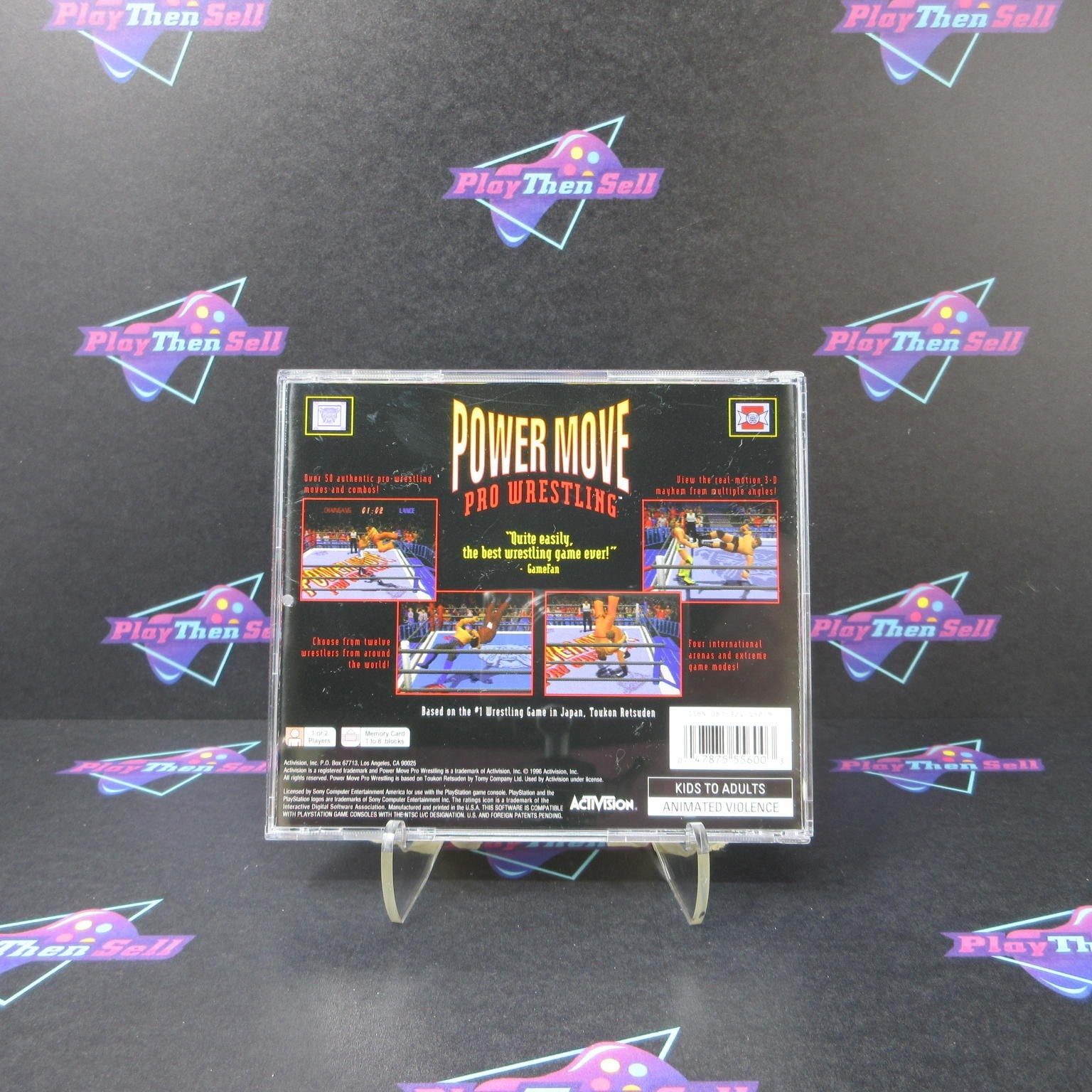 Power Move Pro Wrestling PS1 PlayStation 1 + Reg Card Complete  - 1 Year Warra..