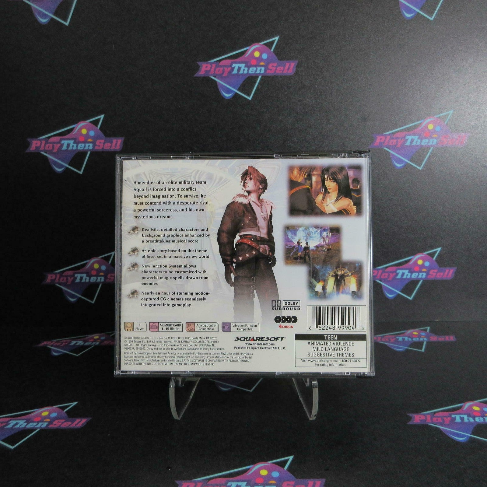 Final Fantasy VIII 8 PS1 PlayStation 1 + Reg Card Complete  - 1 Year Warranty ..